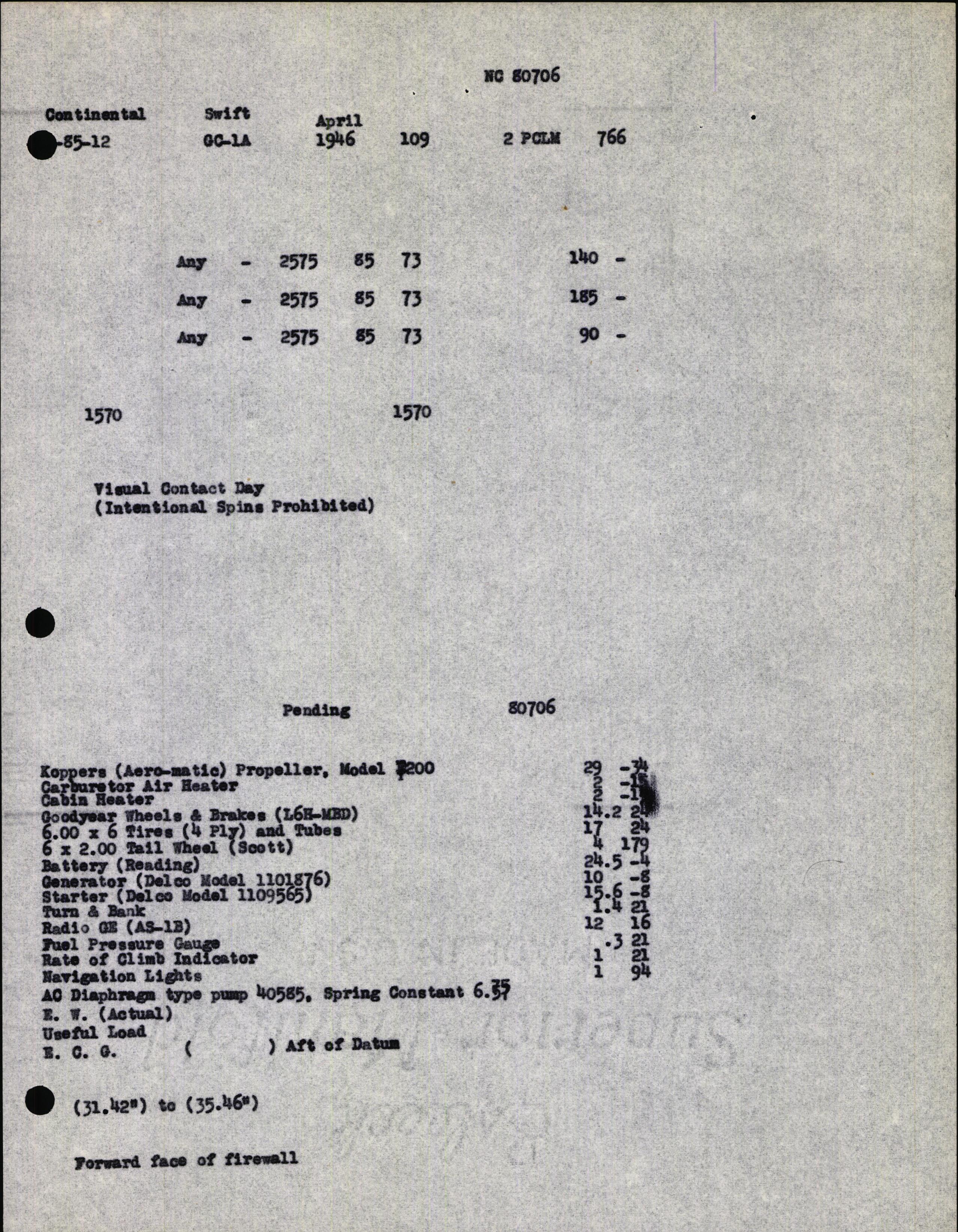 Sample page 11 from AirCorps Library document: Technical Information for Serial Number 109