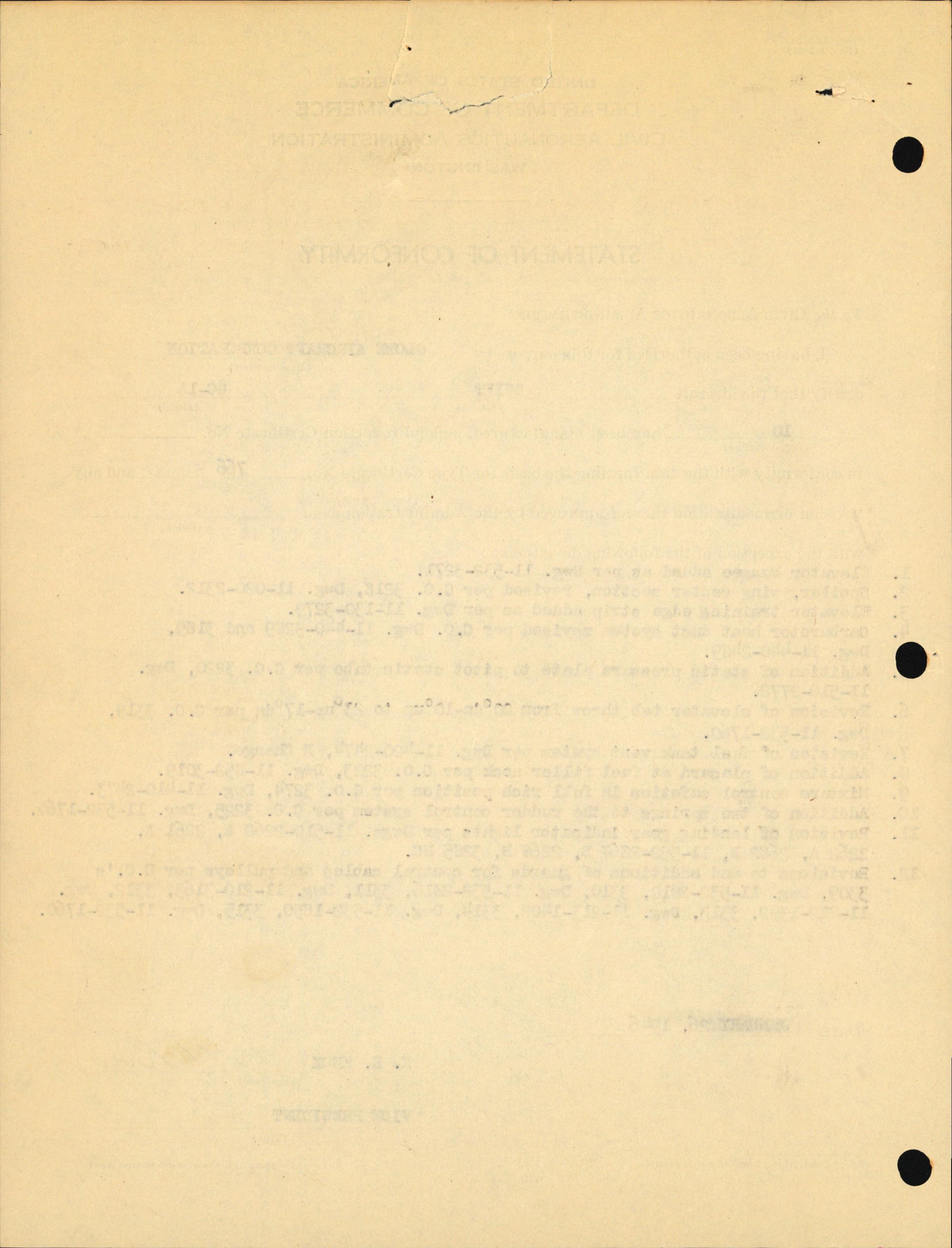 Sample page 6 from AirCorps Library document: Technical Information for Serial Number 10