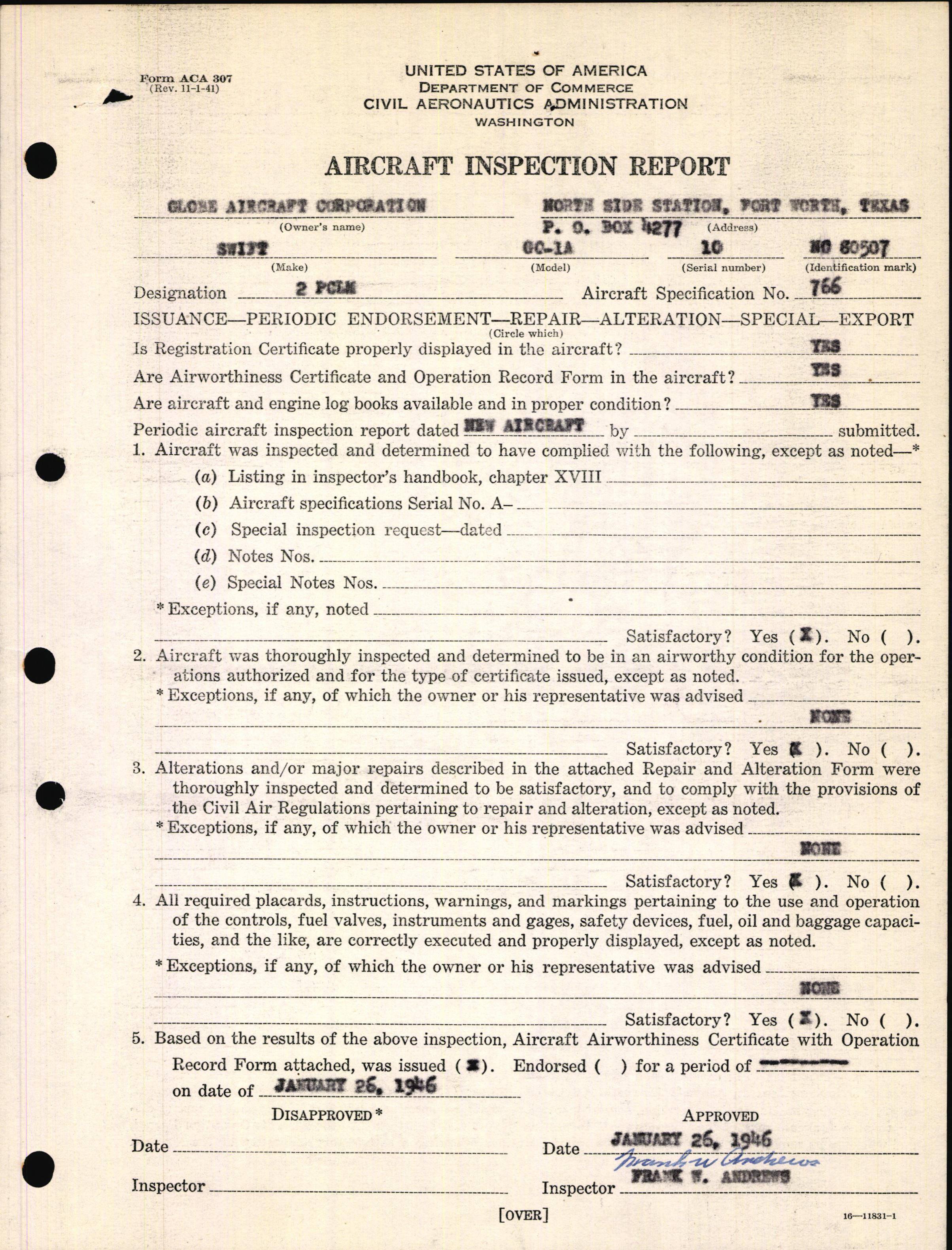 Sample page 7 from AirCorps Library document: Technical Information for Serial Number 10