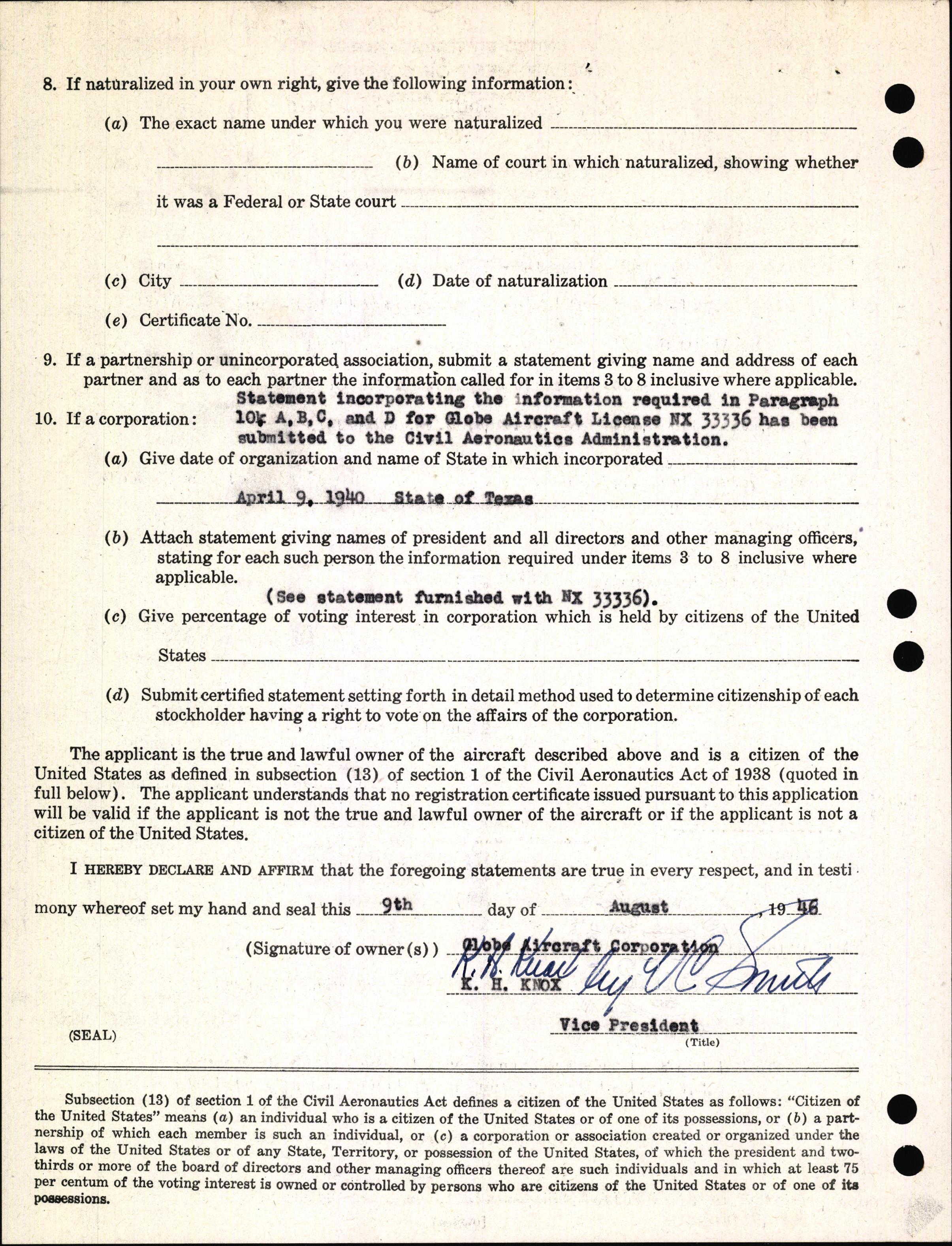 Sample page 4 from AirCorps Library document: Technical Information for Serial Number 1102