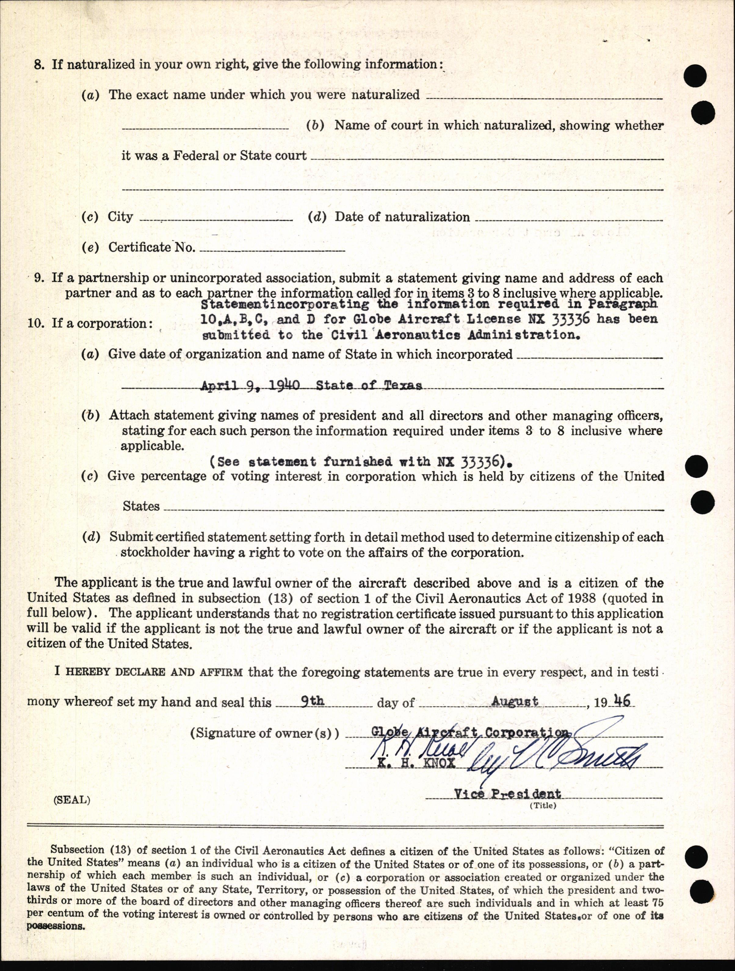 Sample page 4 from AirCorps Library document: Technical Information for Serial Number 1103