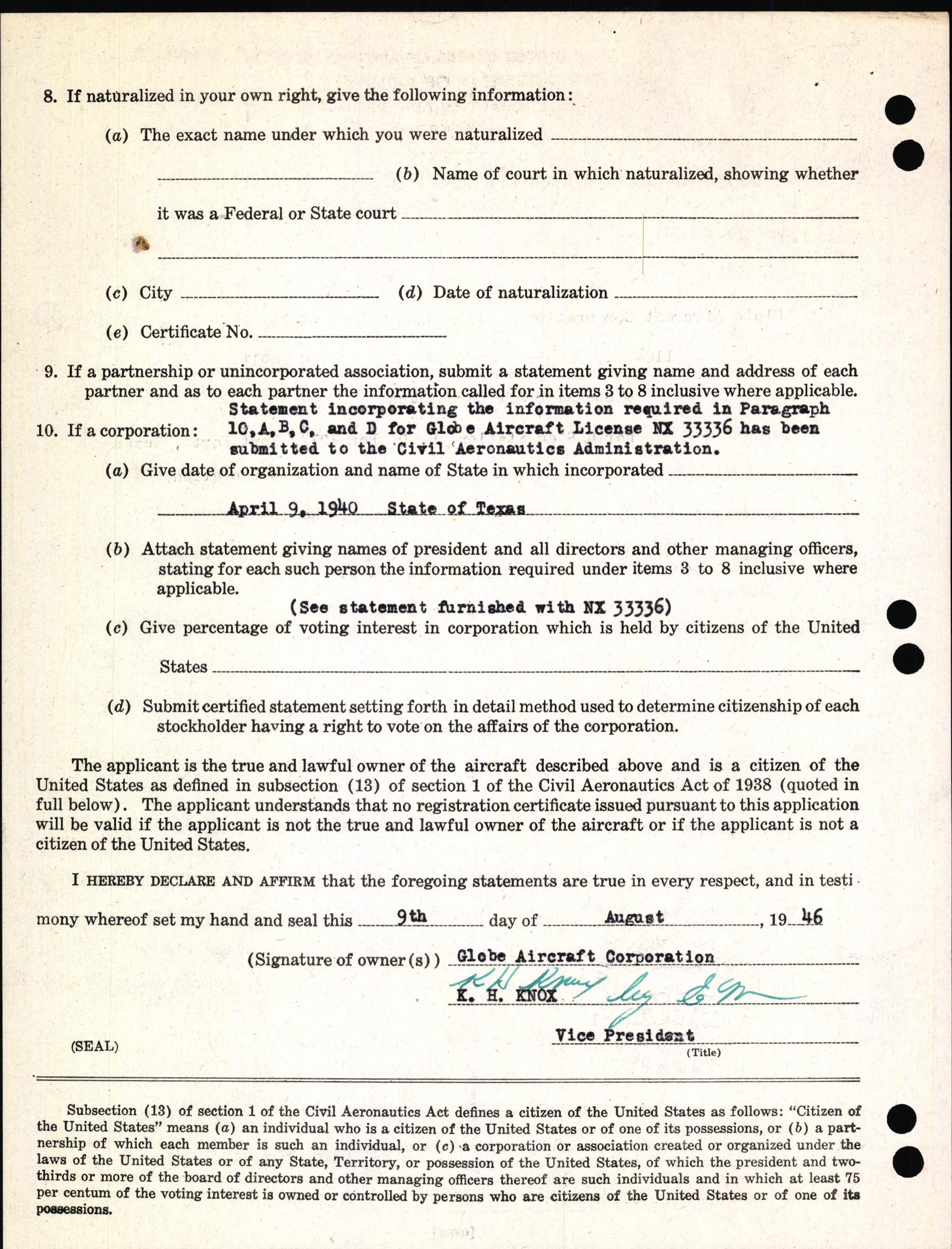 Sample page 4 from AirCorps Library document: Technical Information for Serial Number 1104