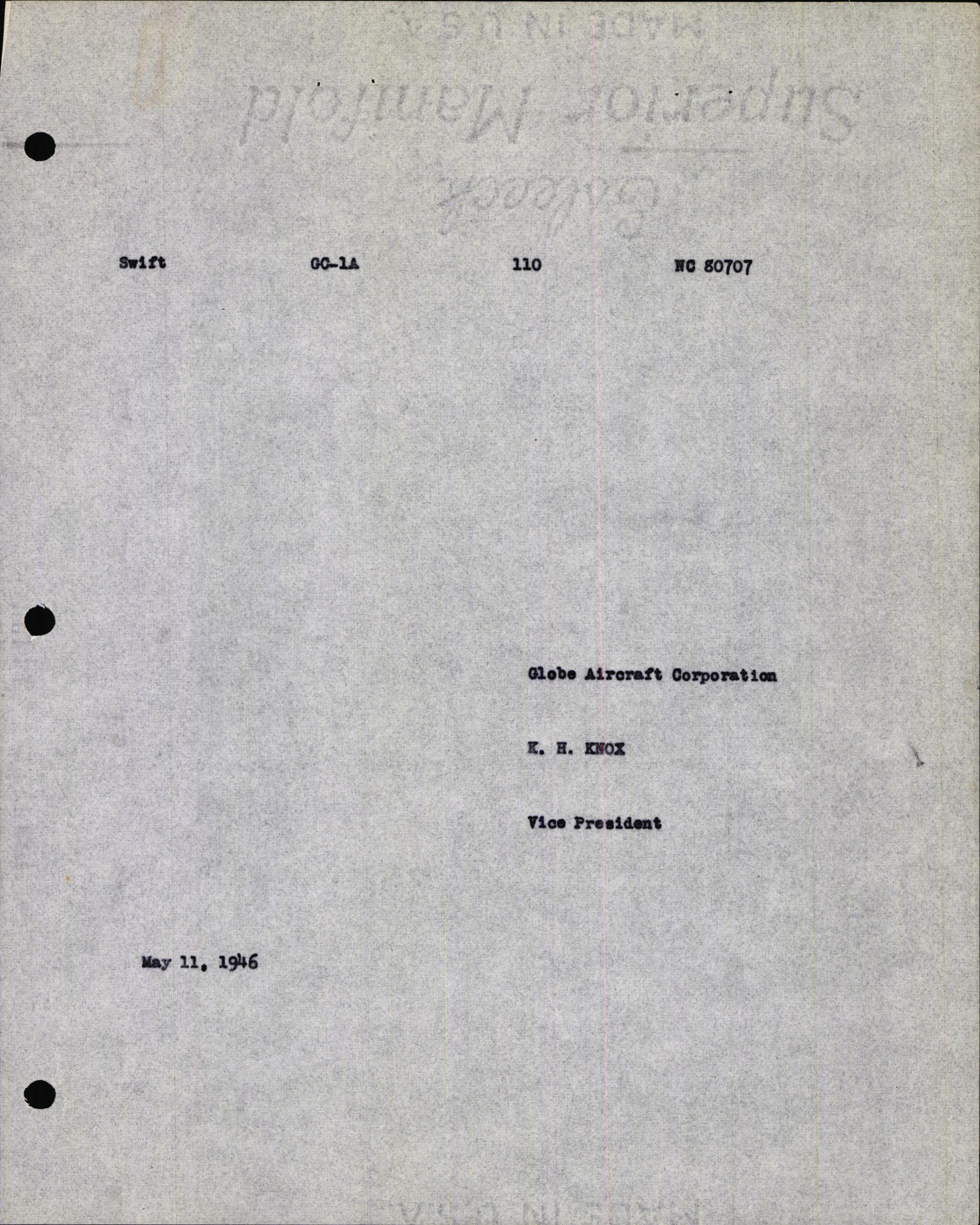 Sample page 13 from AirCorps Library document: Technical Information for Serial Number 110