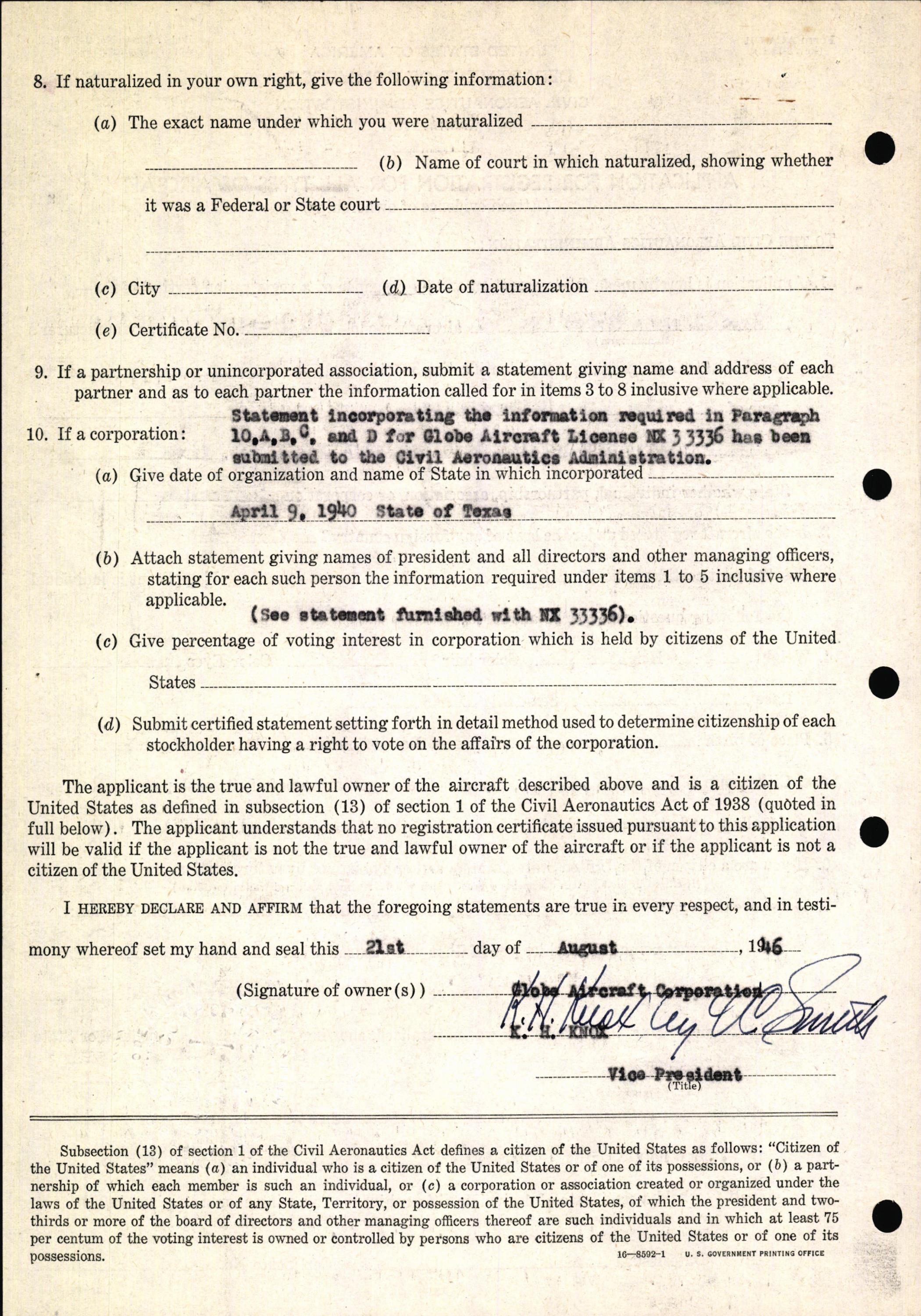 Sample page 4 from AirCorps Library document: Technical Information for Serial Number 1115