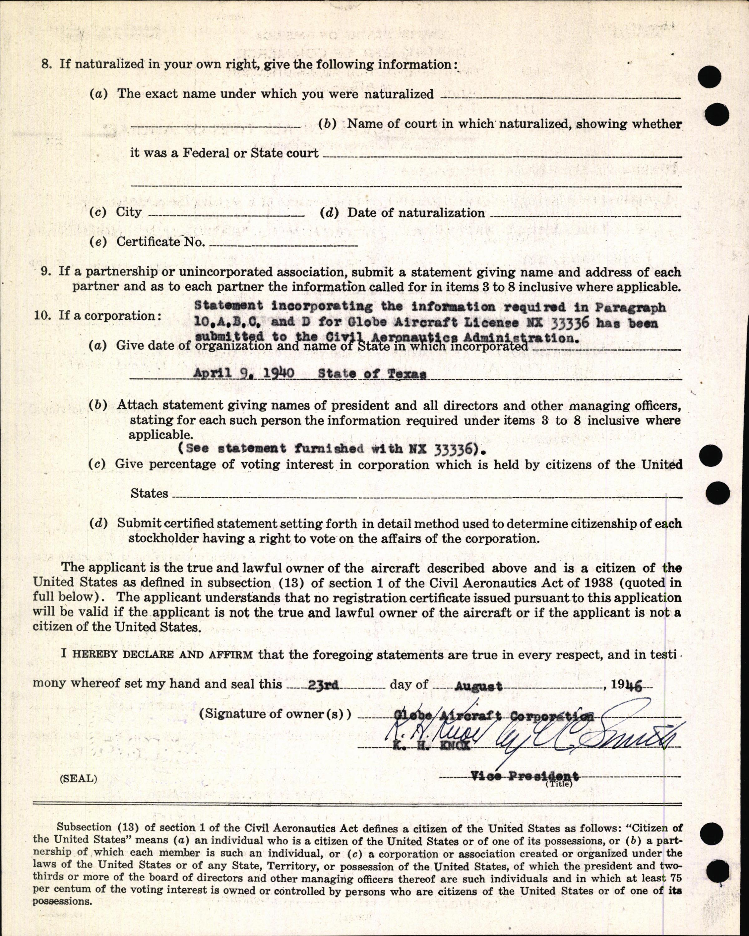 Sample page 4 from AirCorps Library document: Technical Information for Serial Number 1116