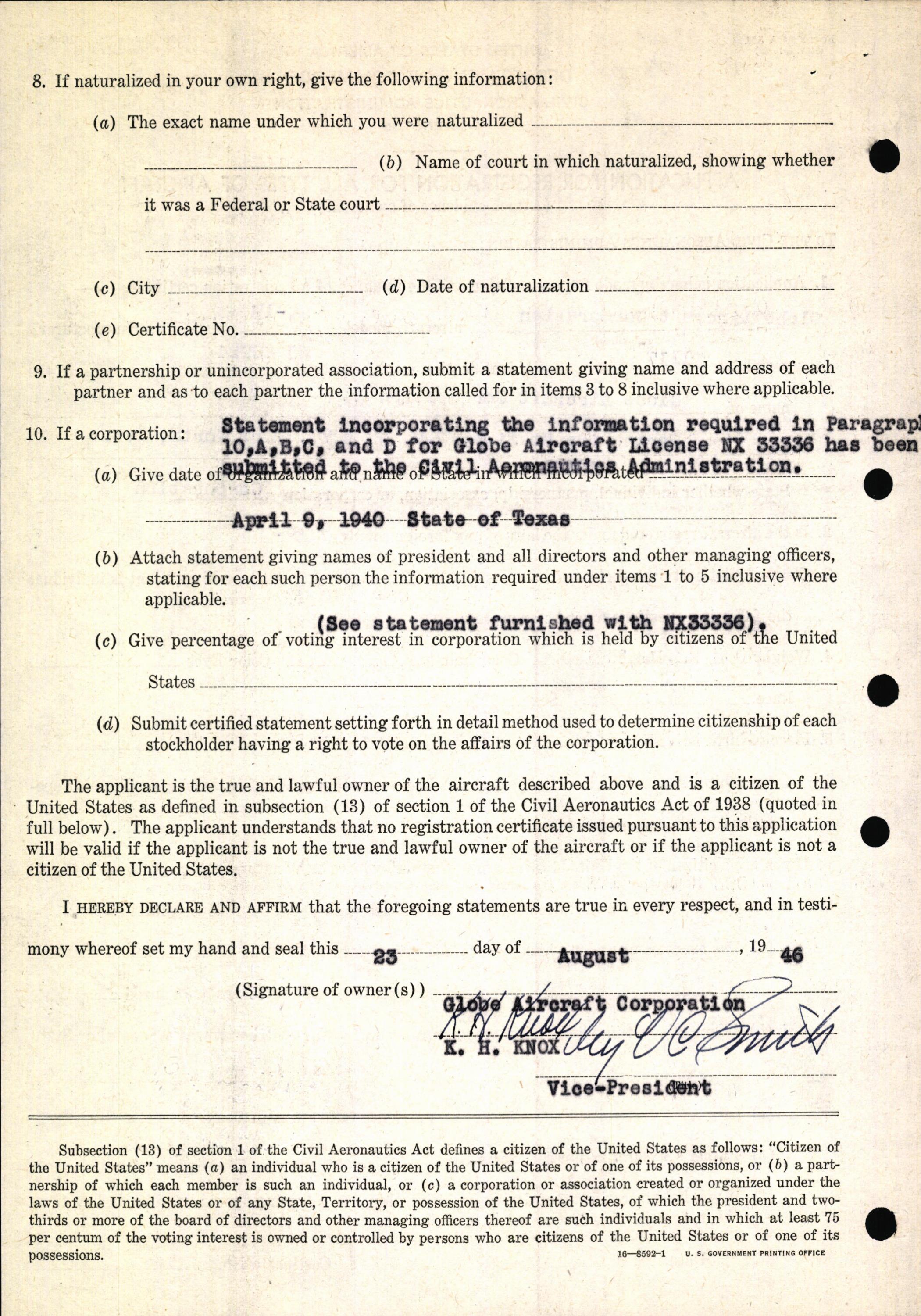 Sample page 4 from AirCorps Library document: Technical Information for Serial Number 1117