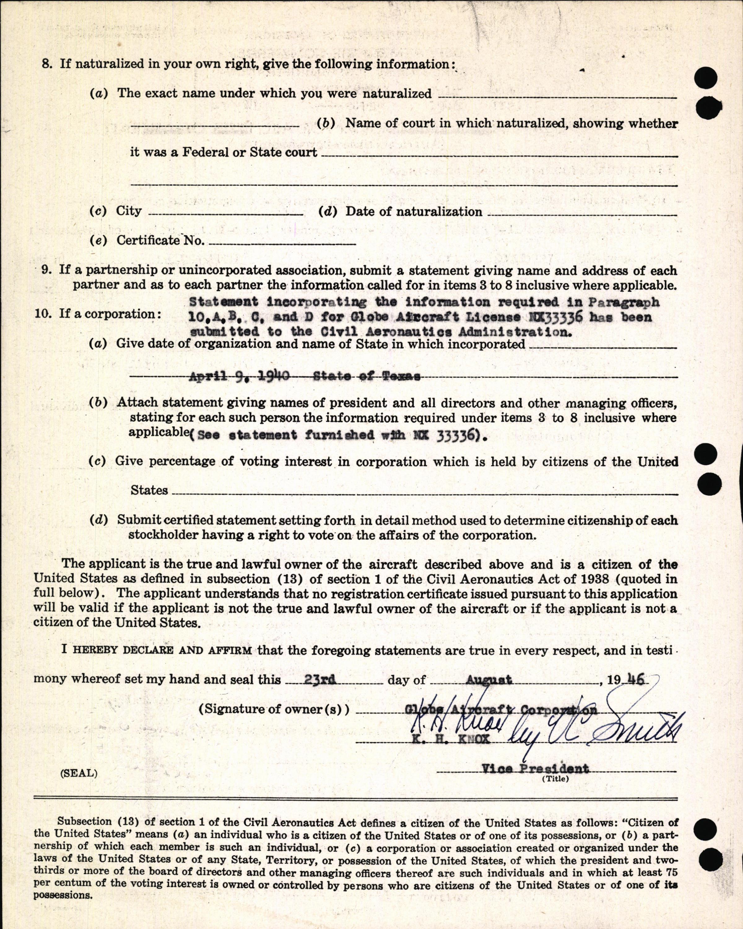 Sample page 4 from AirCorps Library document: Technical Information for Serial Number 1120