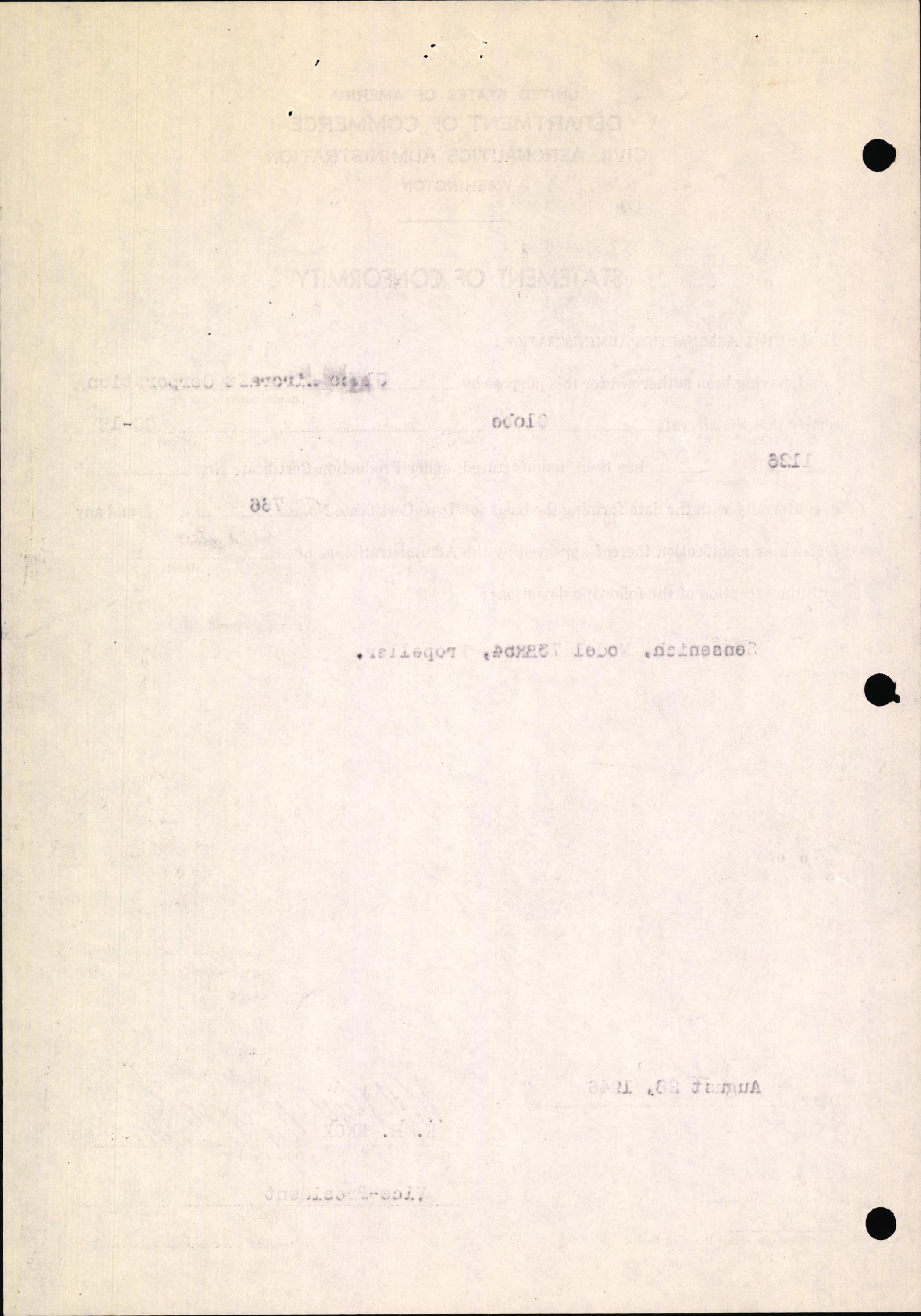 Sample page 6 from AirCorps Library document: Technical Information for Serial Number 1126