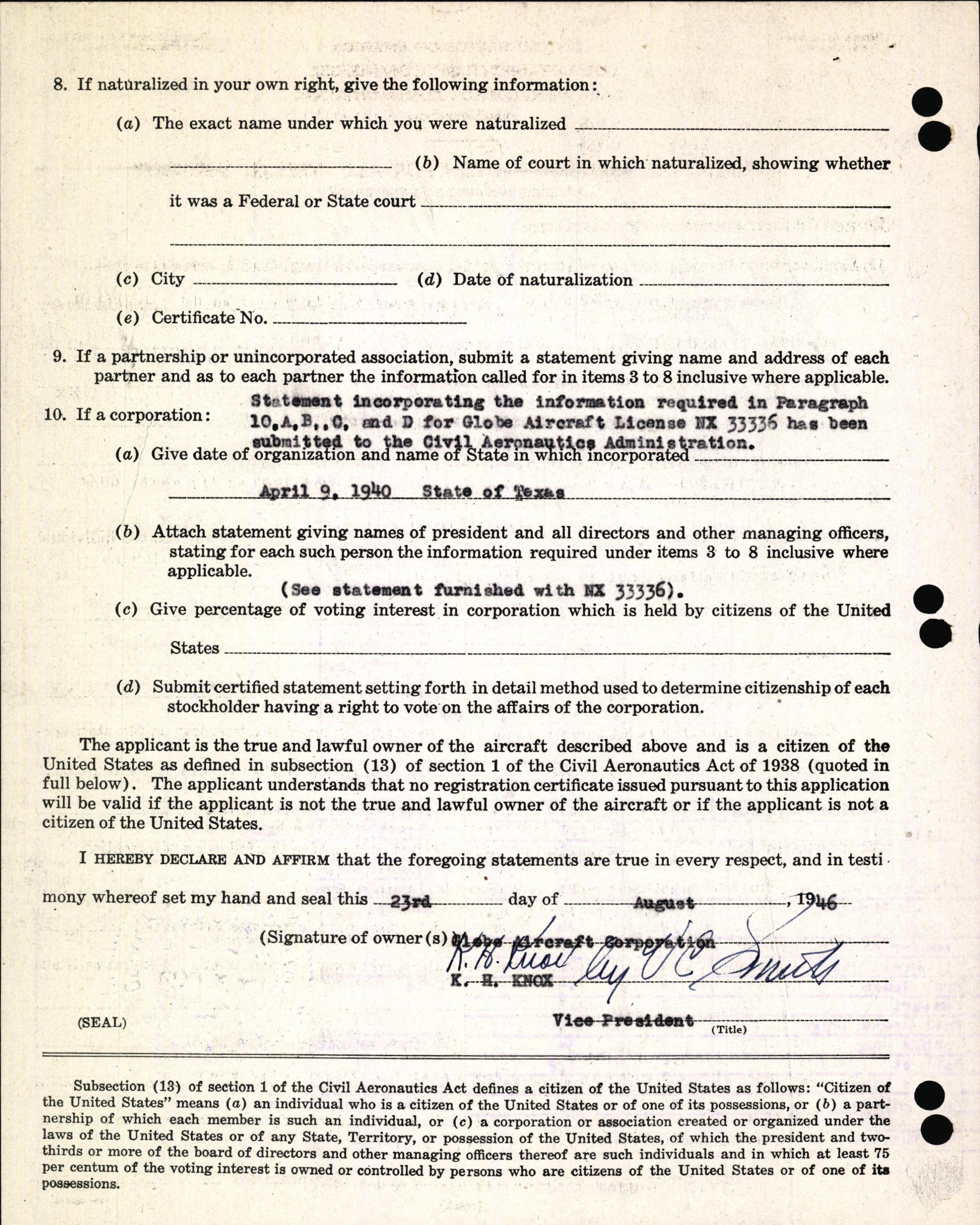 Sample page 4 from AirCorps Library document: Technical Information for Serial Number 1127