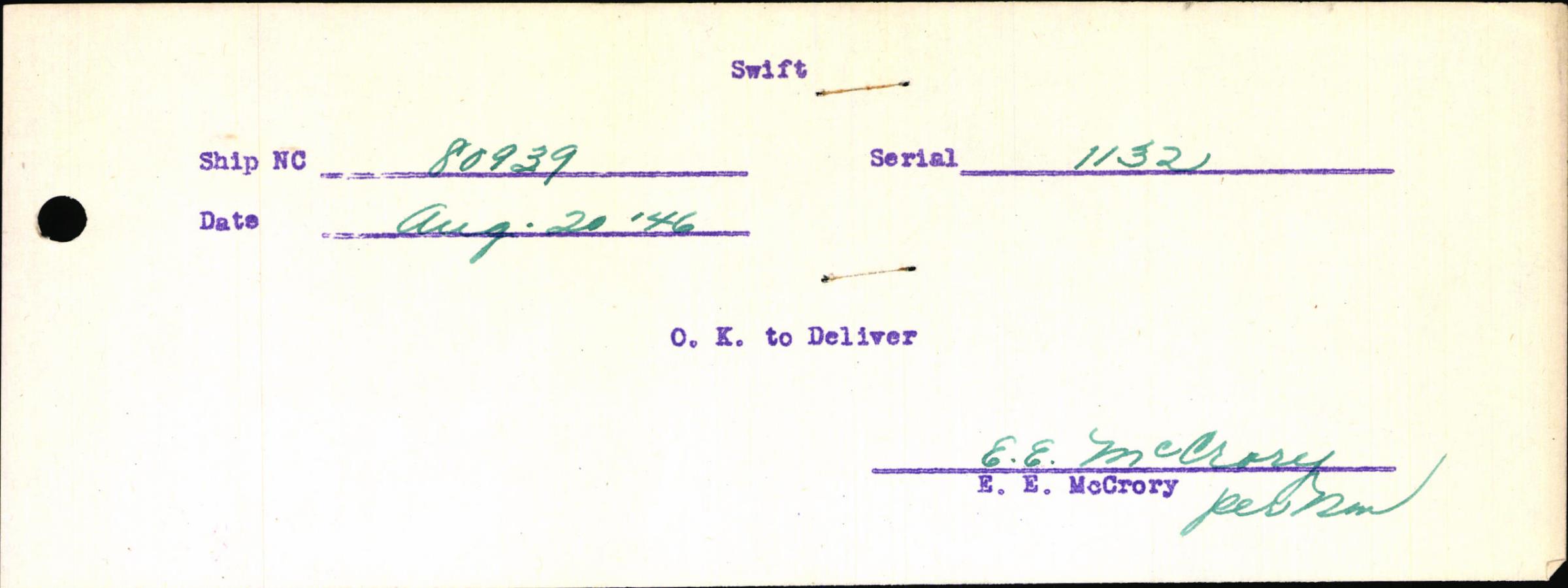 Sample page 3 from AirCorps Library document: Technical Information for Serial Number 1132