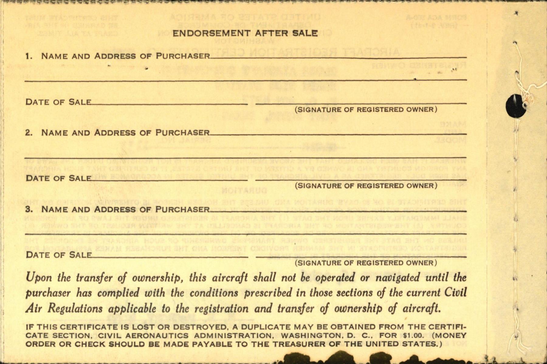 Sample page 6 from AirCorps Library document: Technical Information for Serial Number 1133