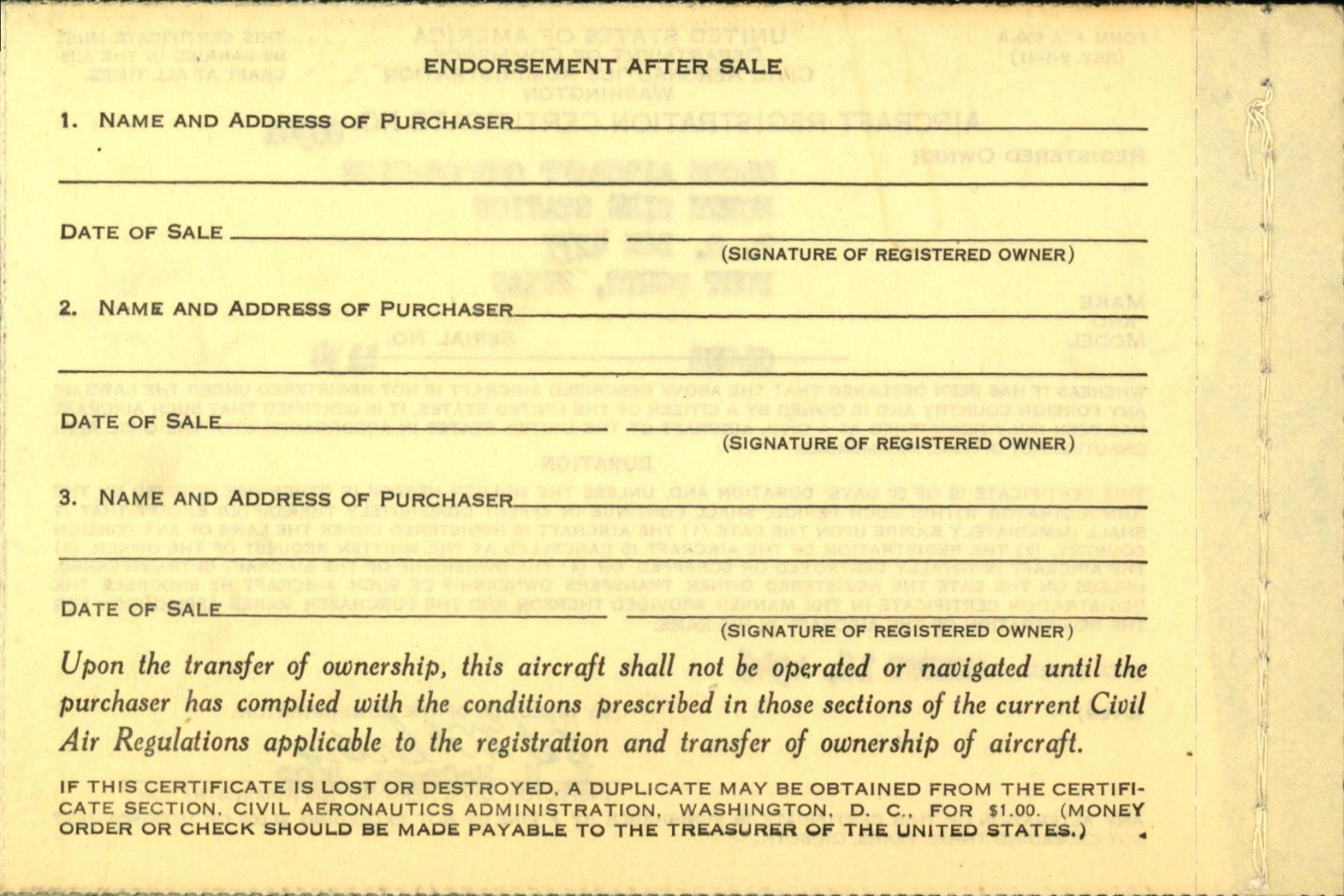 Sample page 6 from AirCorps Library document: Technical Information for Serial Number 1134