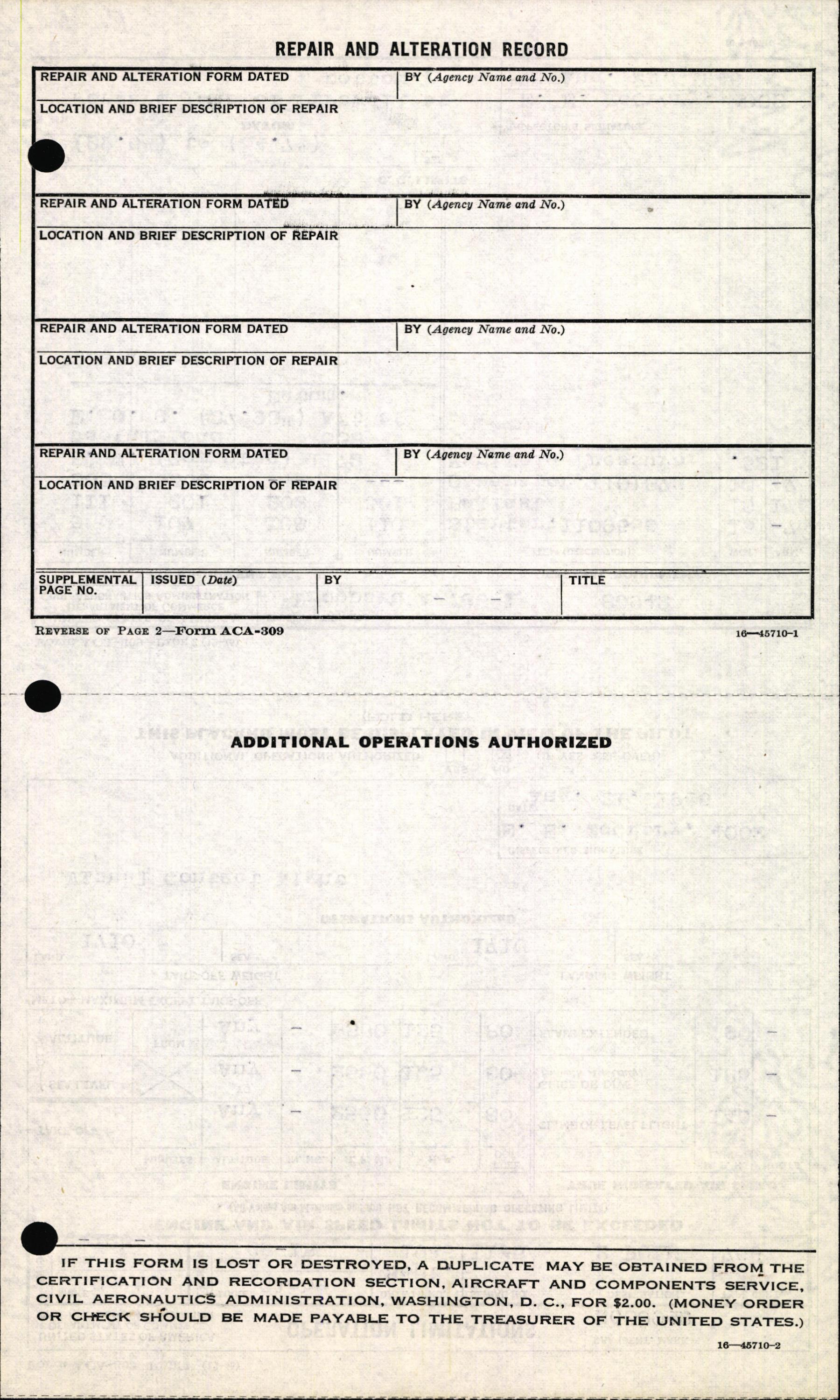 Sample page 6 from AirCorps Library document: Technical Information for Serial Number 1135