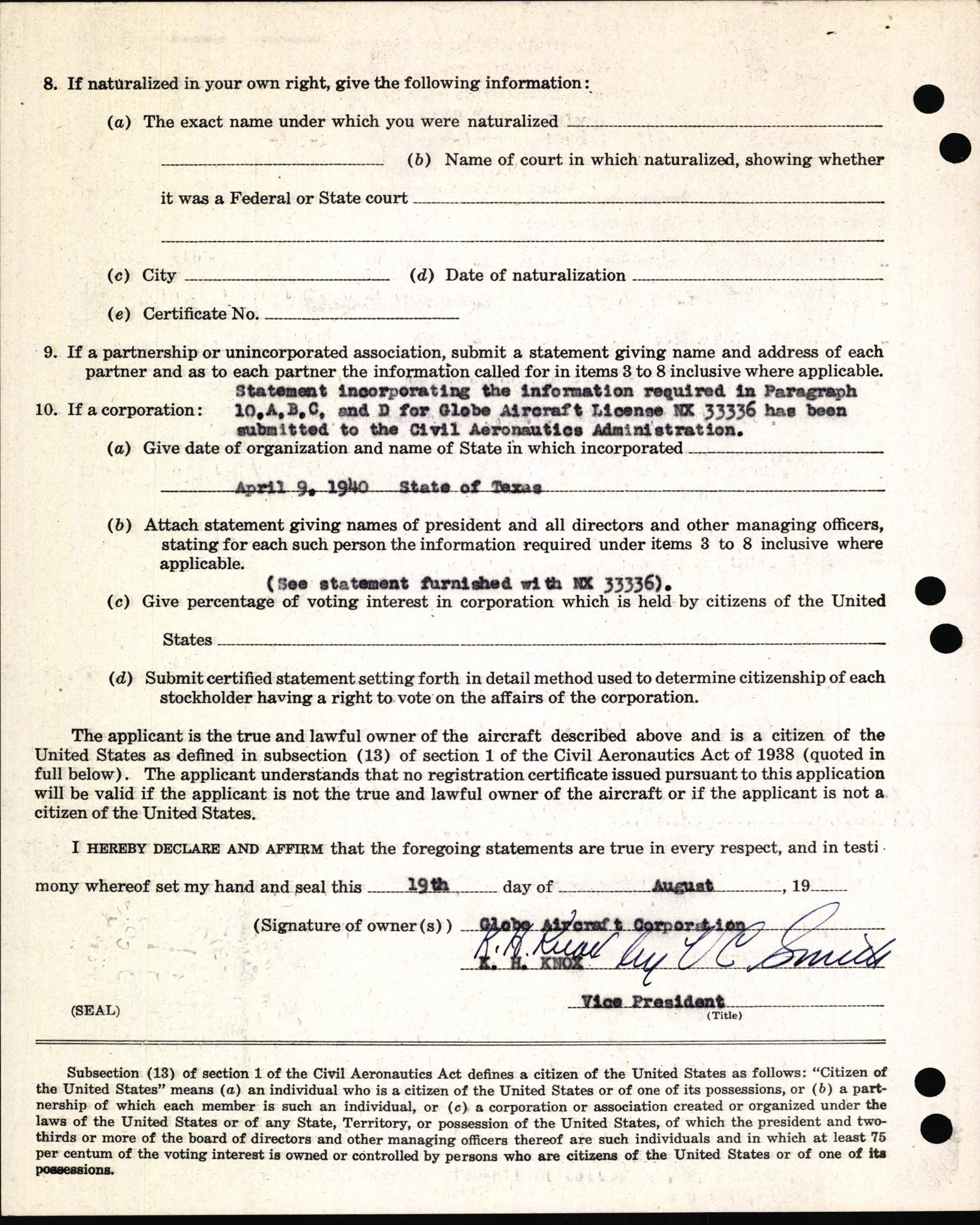 Sample page 4 from AirCorps Library document: Technical Information for Serial Number 1139