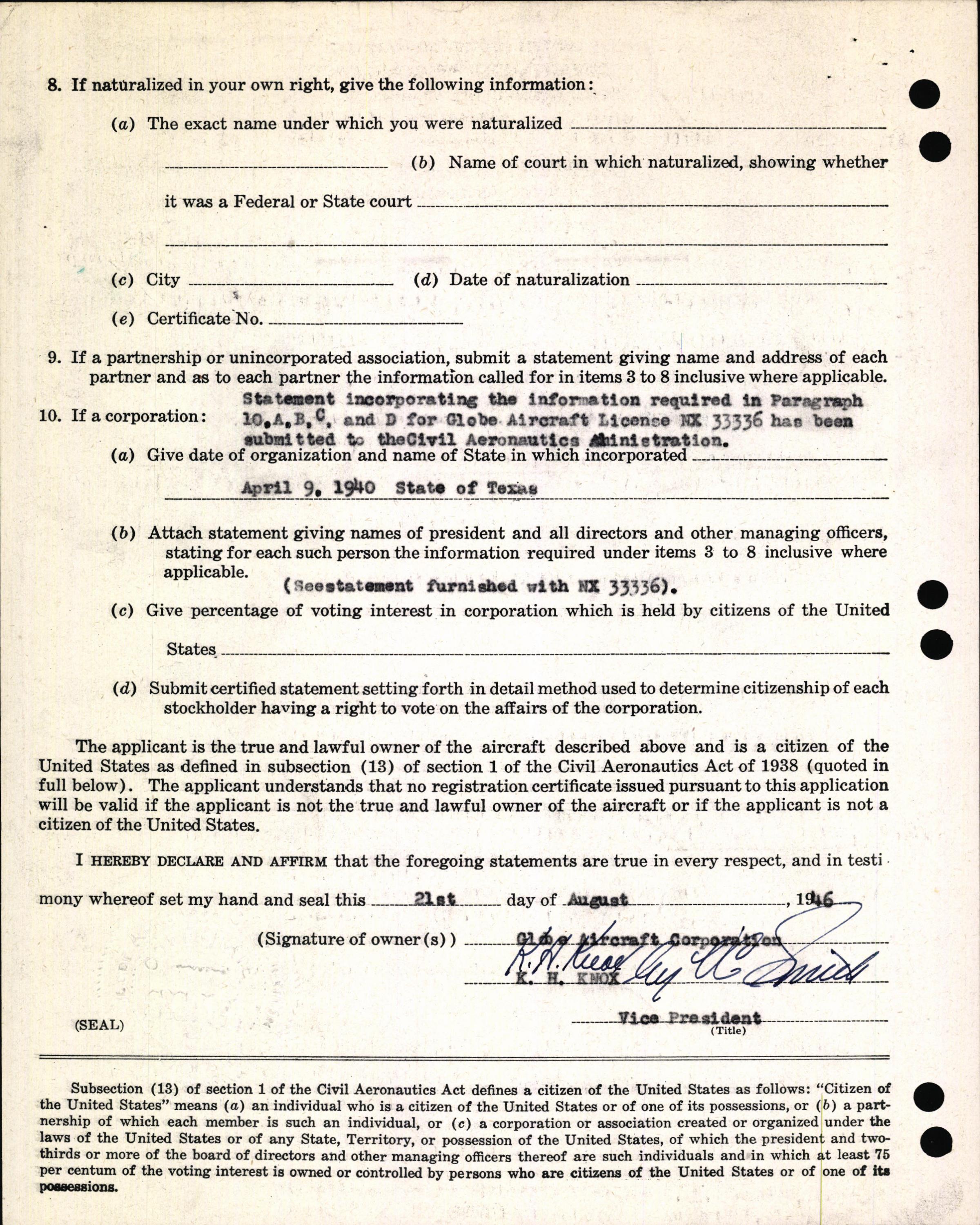 Sample page 4 from AirCorps Library document: Technical Information for Serial Number 1142