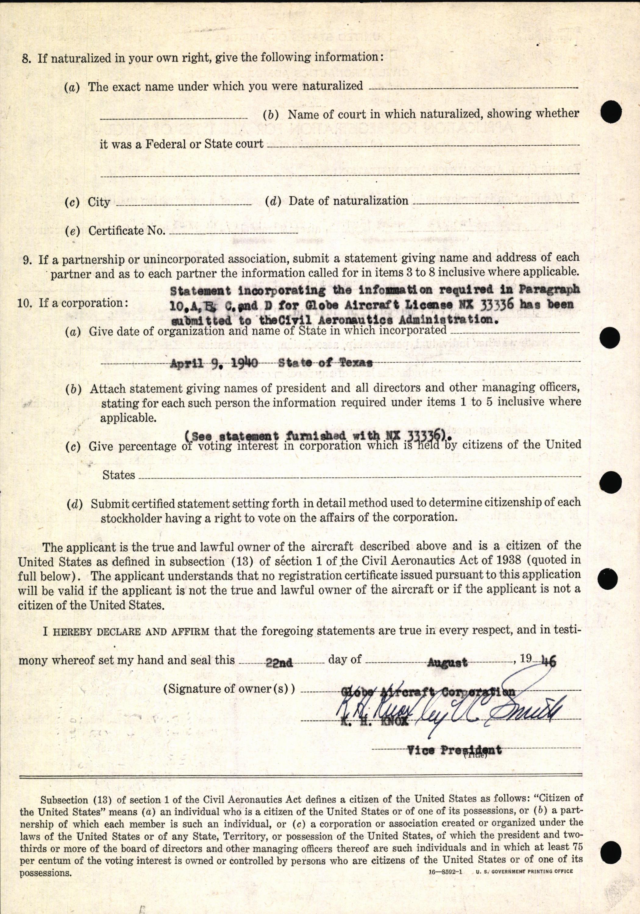 Sample page 4 from AirCorps Library document: Technical Information for Serial Number 1144