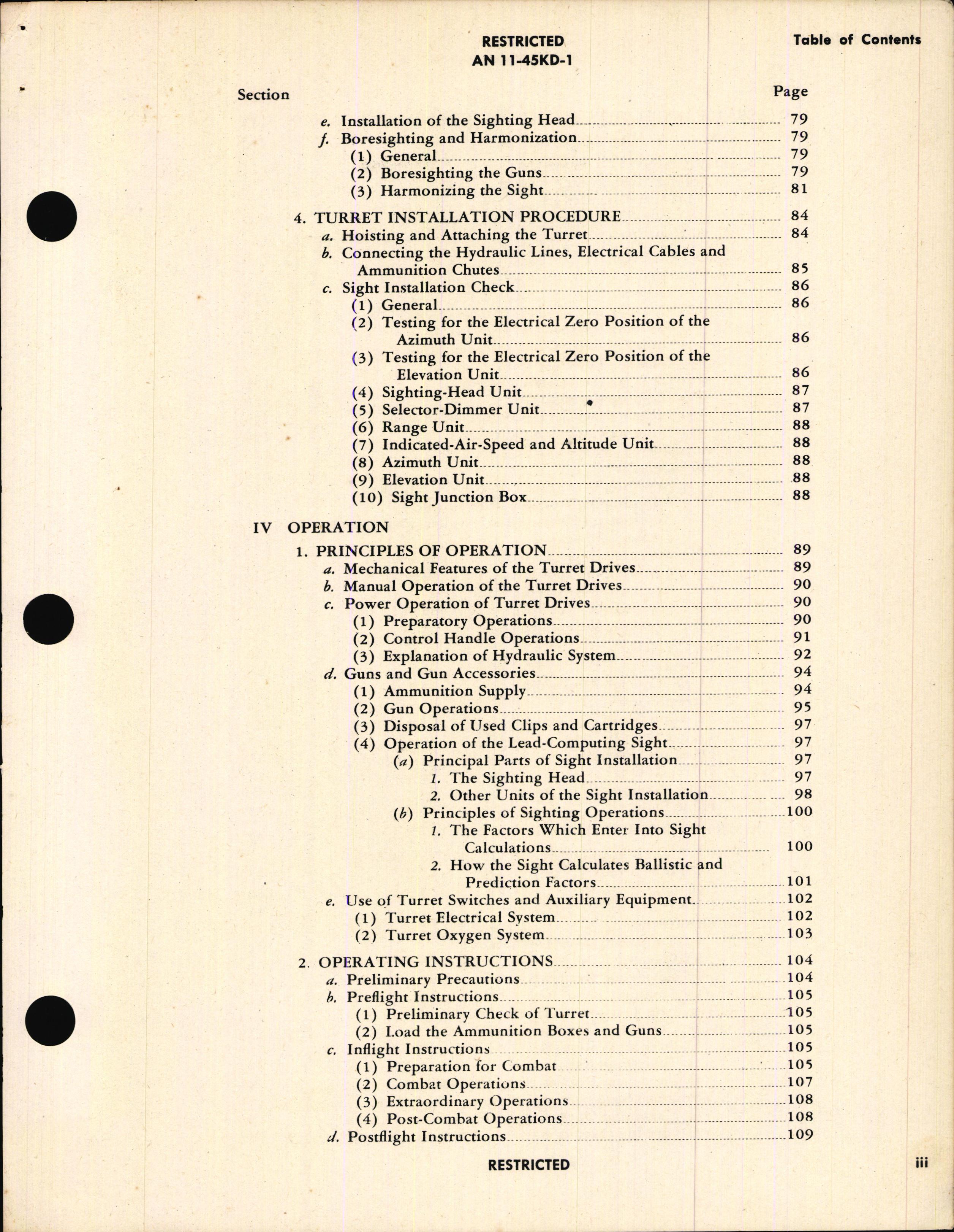 Sample page 5 from AirCorps Library document: Operation, Service, & Overhaul Instructions with Parts Catalog for Tail Turret Type A-6D