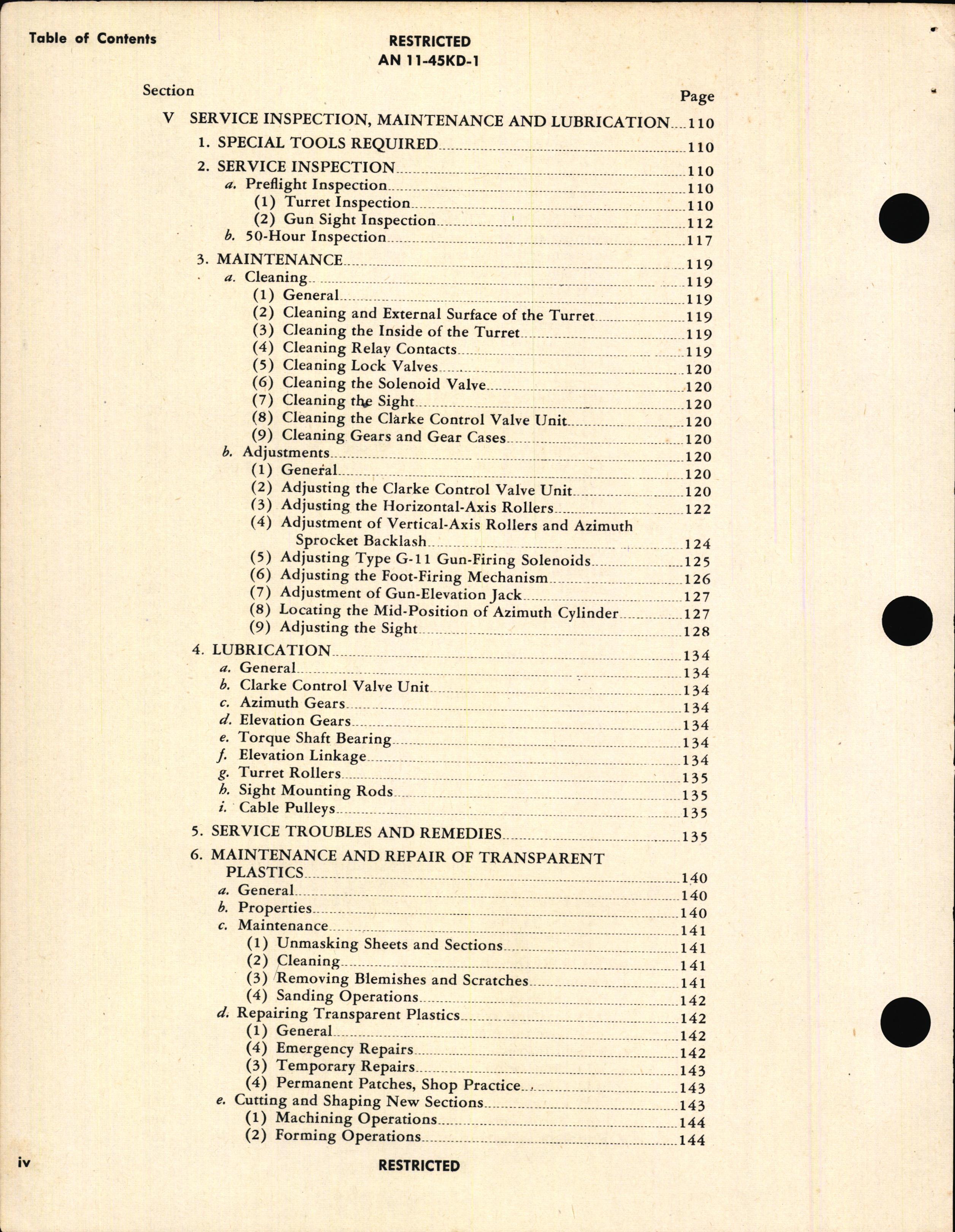 Sample page 6 from AirCorps Library document: Operation, Service, & Overhaul Instructions with Parts Catalog for Tail Turret Type A-6D