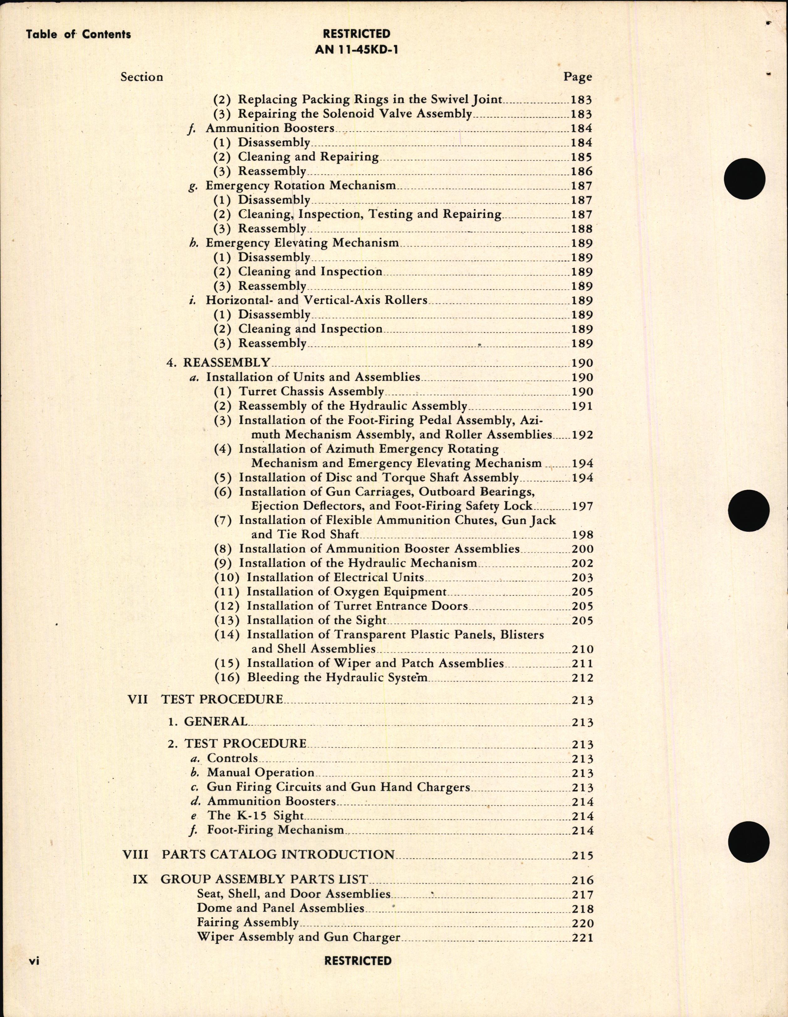 Sample page 8 from AirCorps Library document: Operation, Service, & Overhaul Instructions with Parts Catalog for Tail Turret Type A-6D