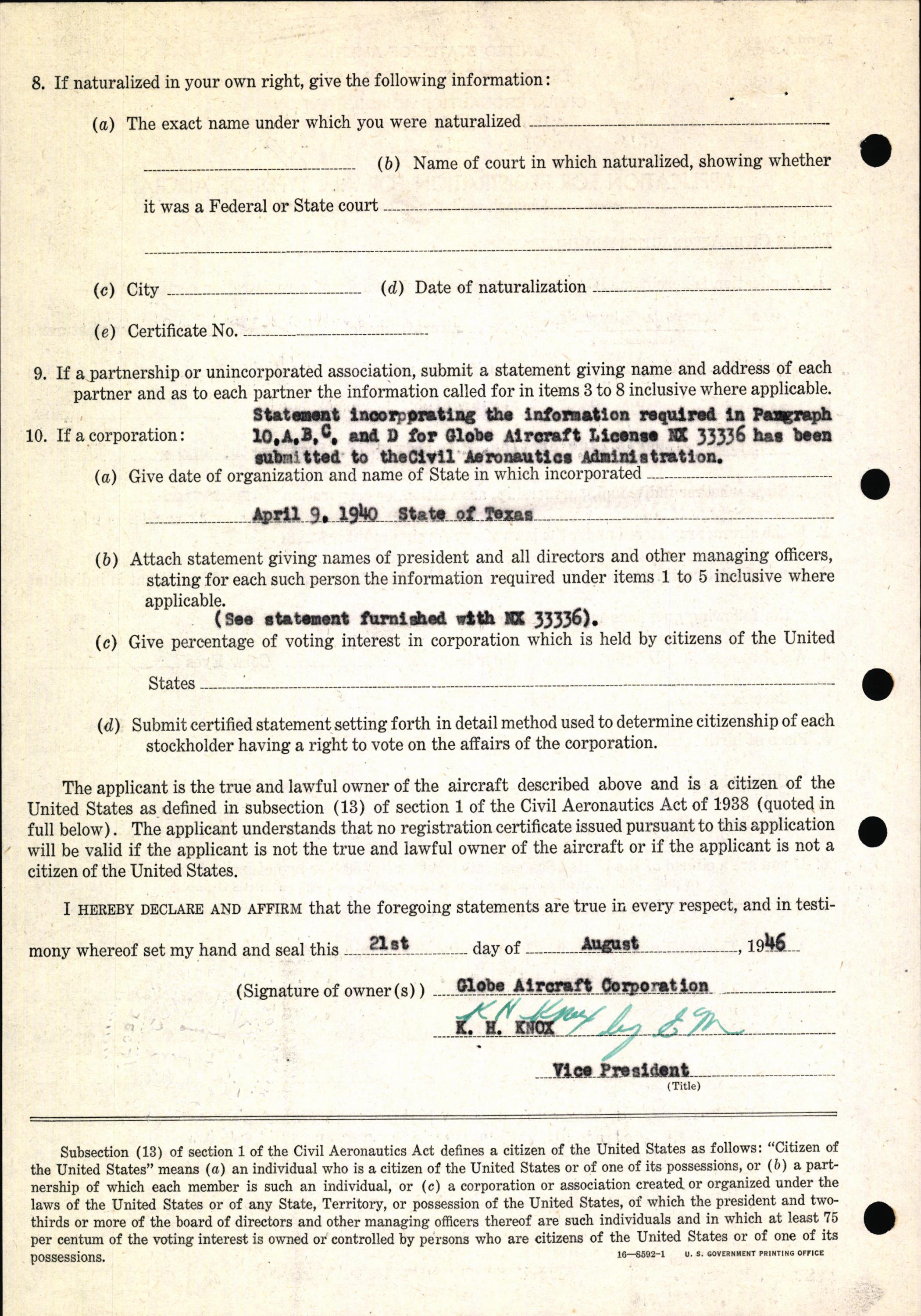 Sample page 4 from AirCorps Library document: Technical Information for Serial Number 1148