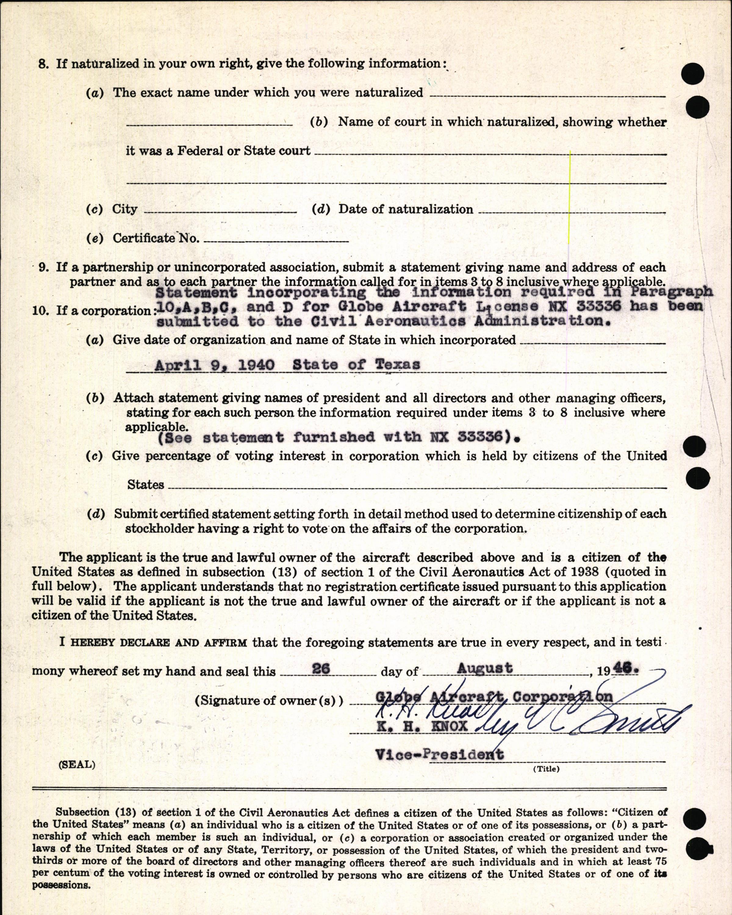 Sample page 4 from AirCorps Library document: Technical Information for Serial Number 1154