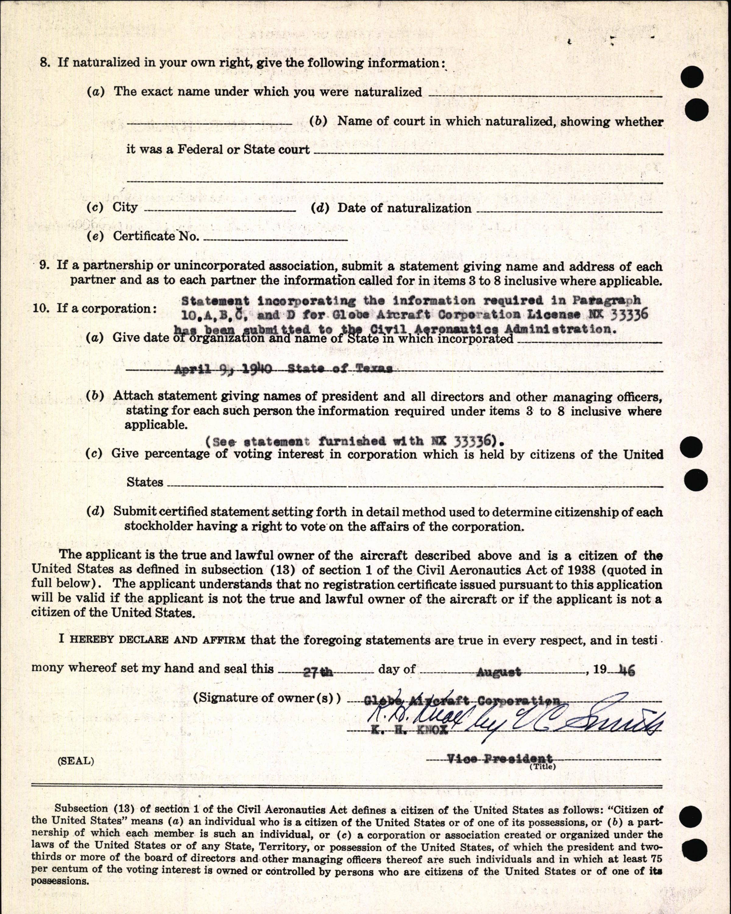 Sample page 4 from AirCorps Library document: Technical Information for Serial Number 1159