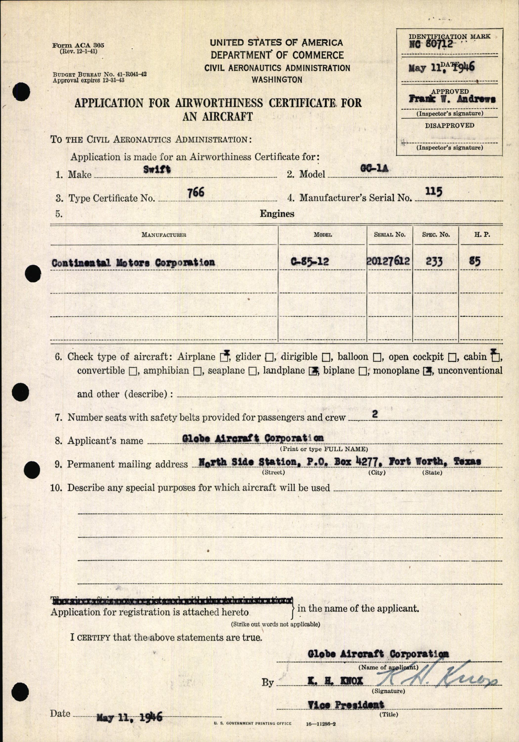 Sample page 9 from AirCorps Library document: Technical Information for Serial Number 115