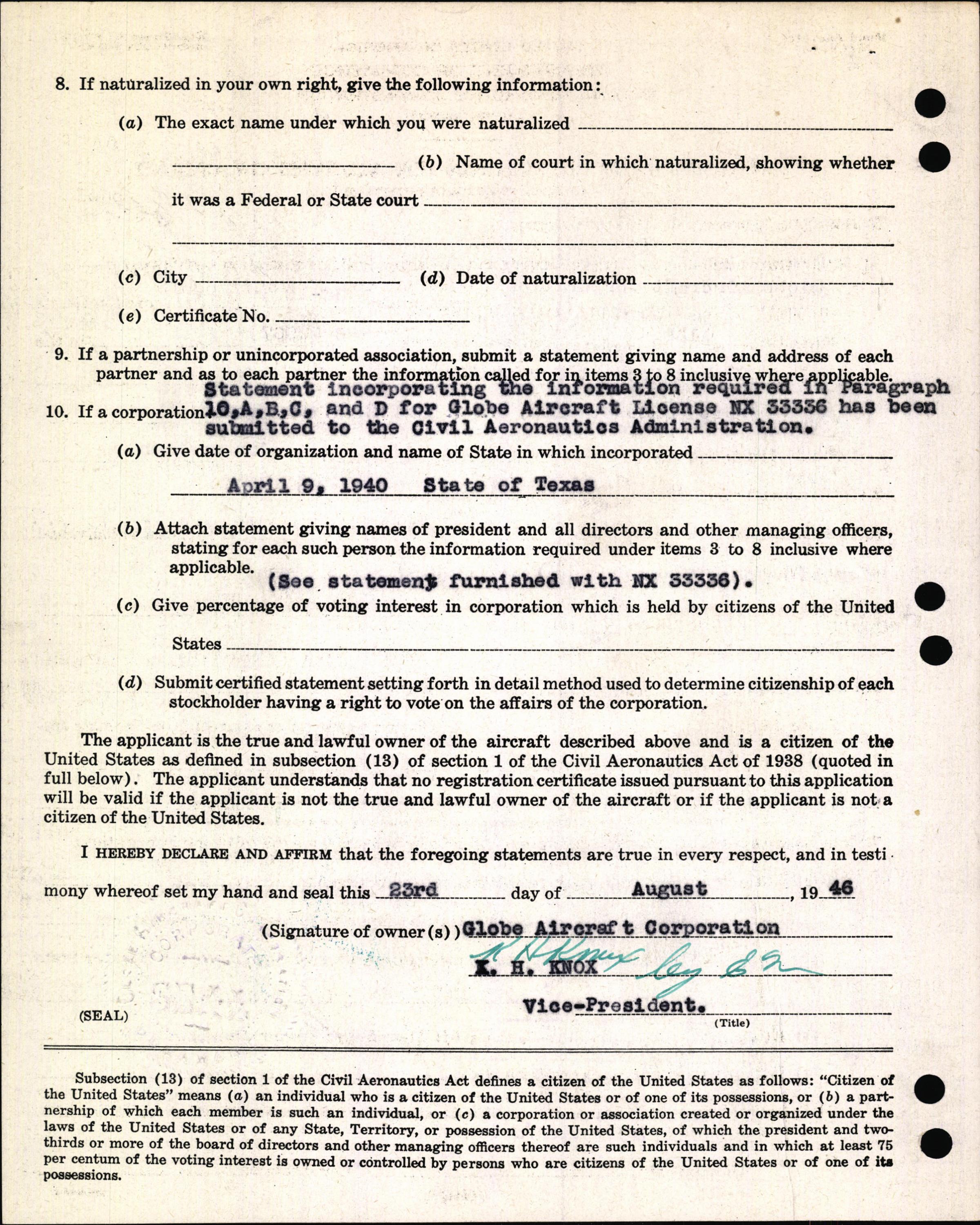 Sample page 4 from AirCorps Library document: Technical Information for Serial Number 1160