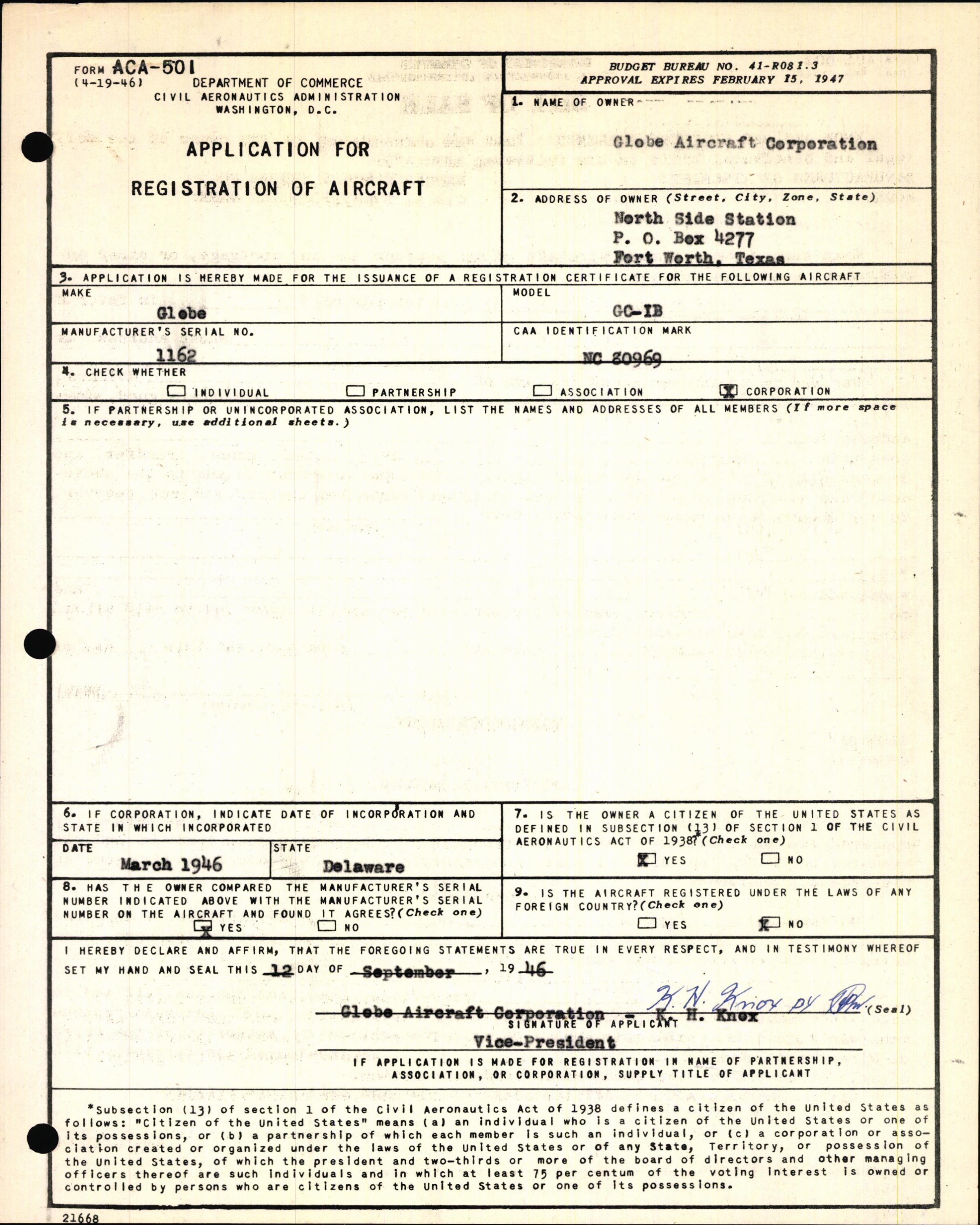 Sample page 3 from AirCorps Library document: Technical Information for Serial Number 1162