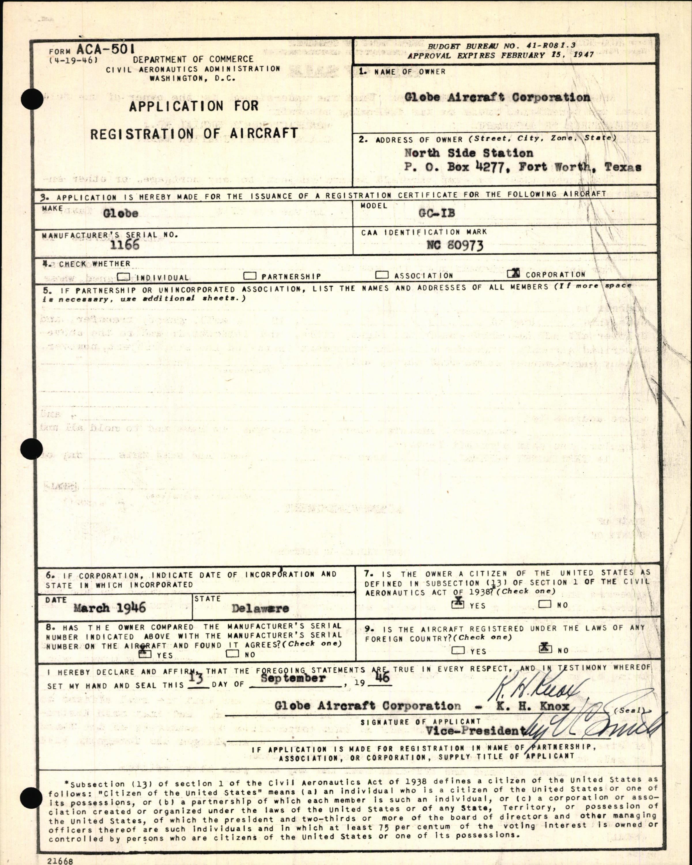 Sample page 3 from AirCorps Library document: Technical Information for Serial Number 1166