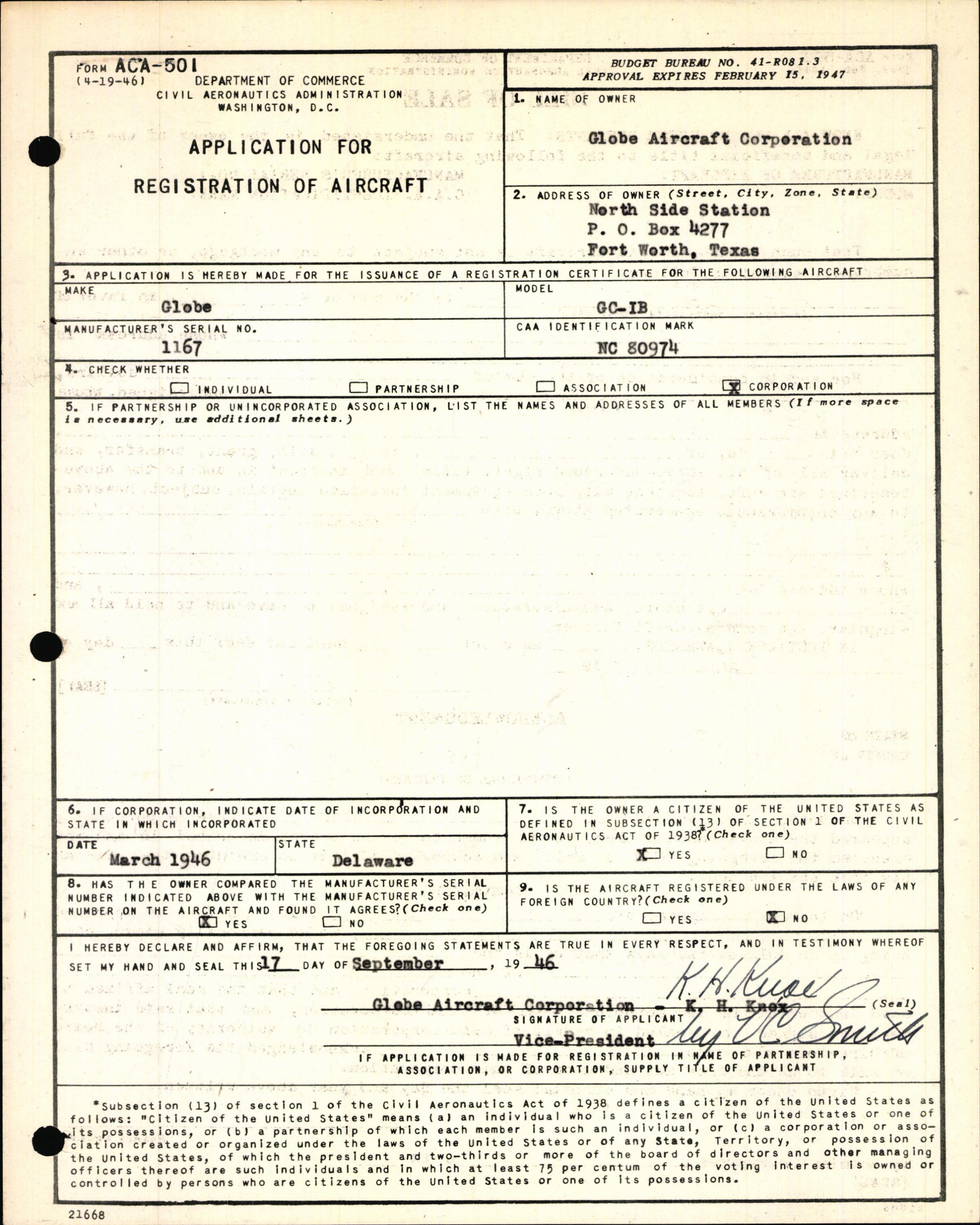 Sample page 3 from AirCorps Library document: Technical Information for Serial Number 1167