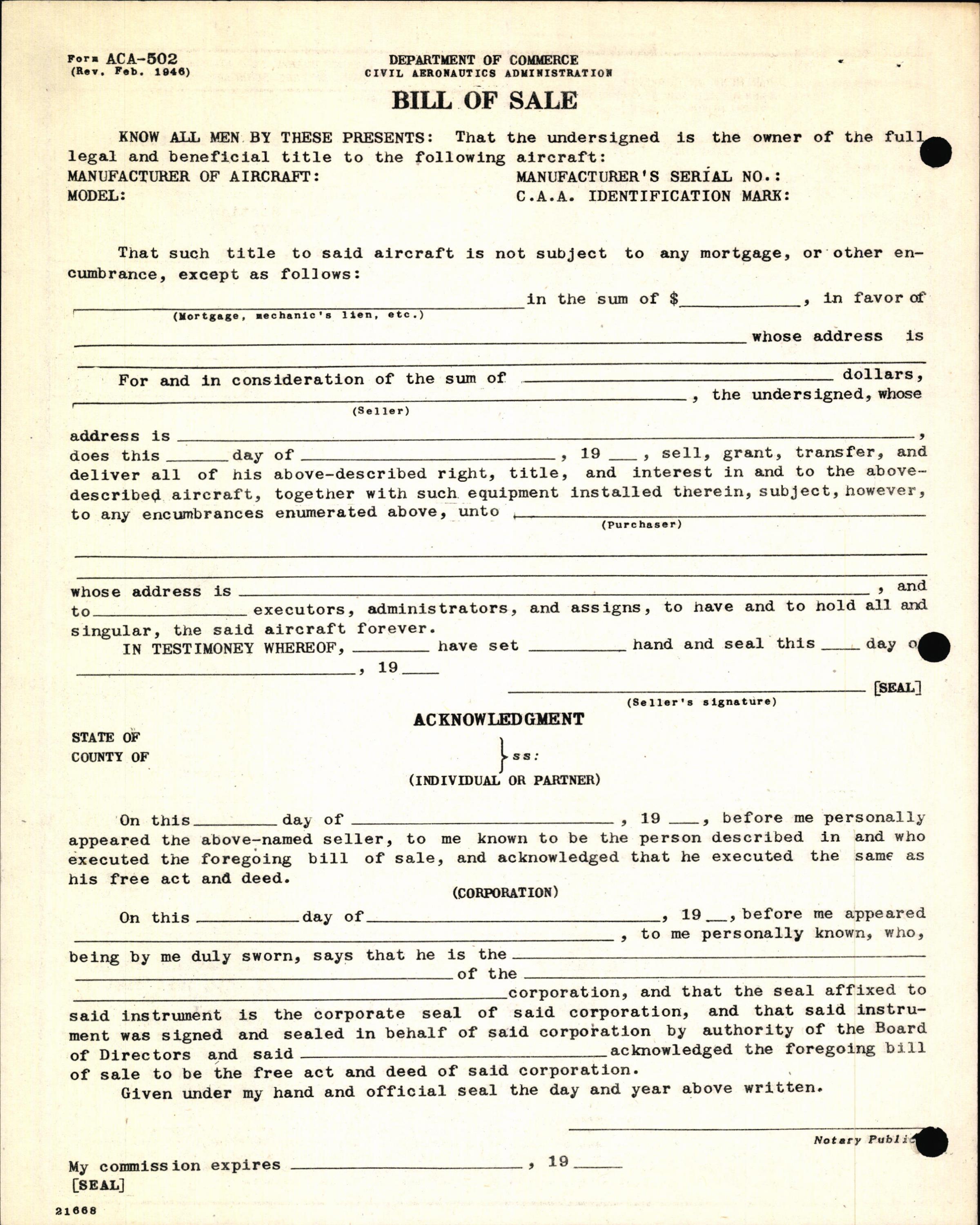 Sample page 4 from AirCorps Library document: Technical Information for Serial Number 1167