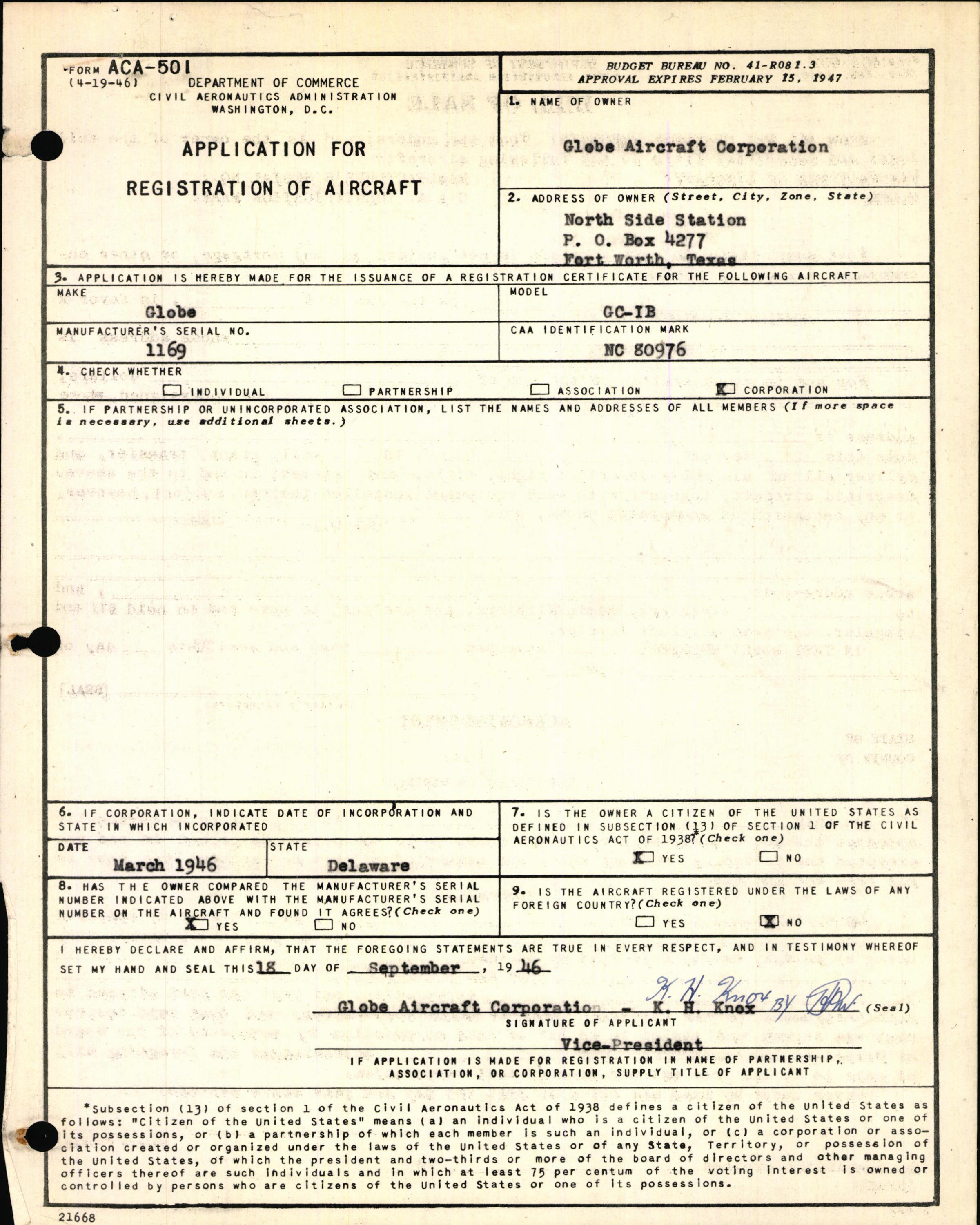 Sample page 3 from AirCorps Library document: Technical Information for Serial Number 1169