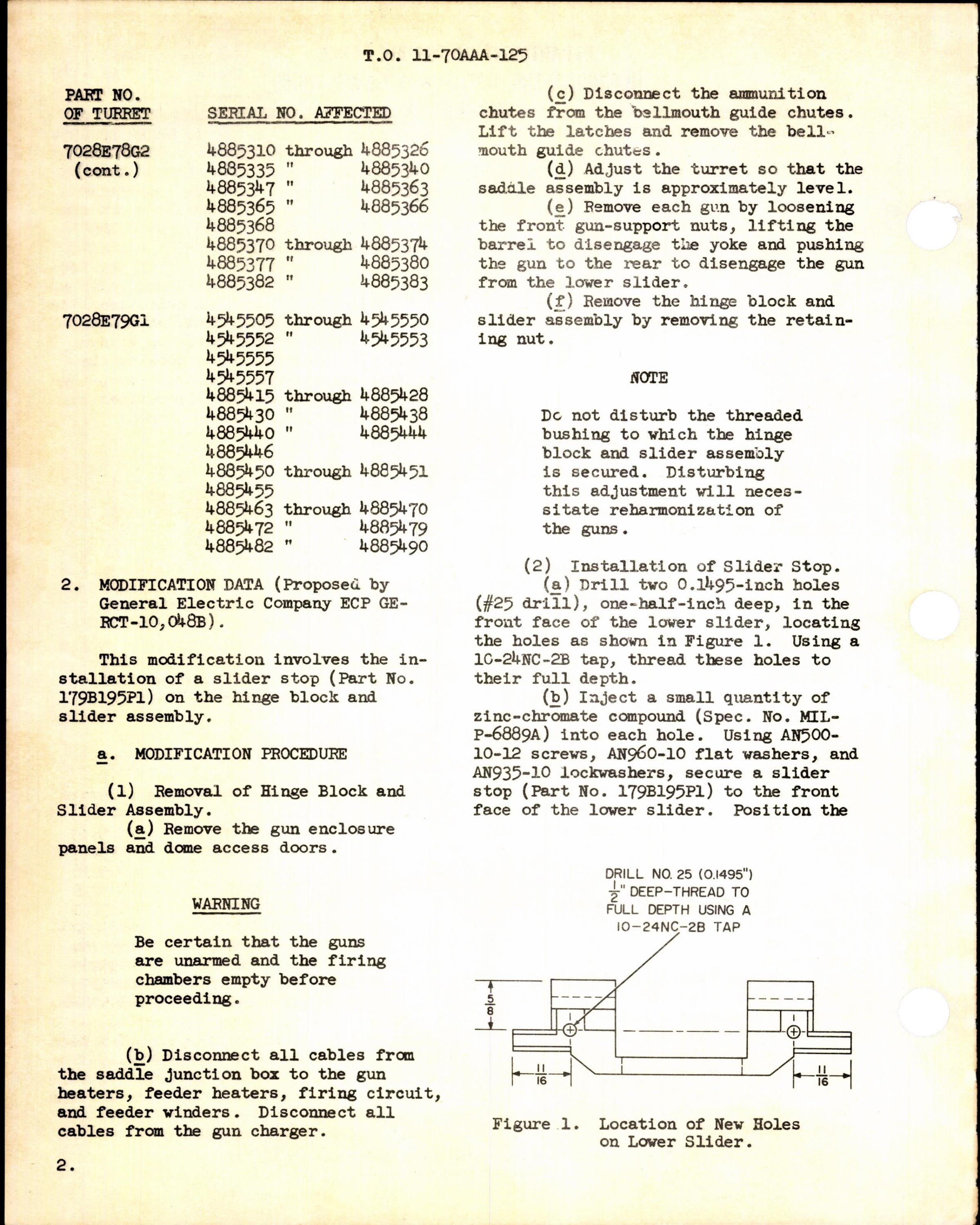 Sample page 2 from AirCorps Library document: Modification of Block and Slider Assembly for B-36 Fire Control System