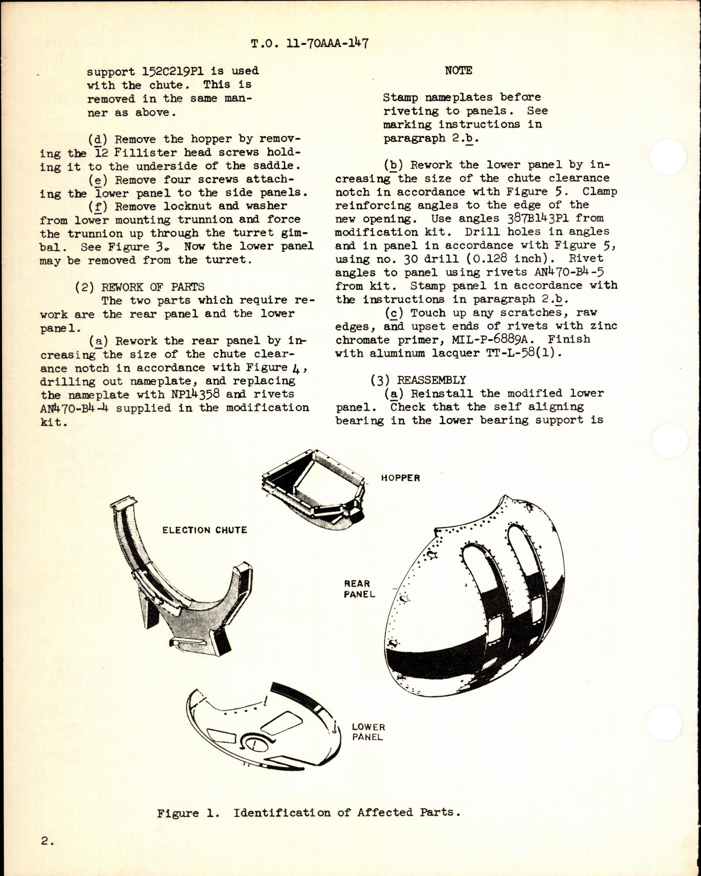 Sample page 2 from AirCorps Library document: Replacement of the Tail Turret Ejection System for the B-36 Fire Control System
