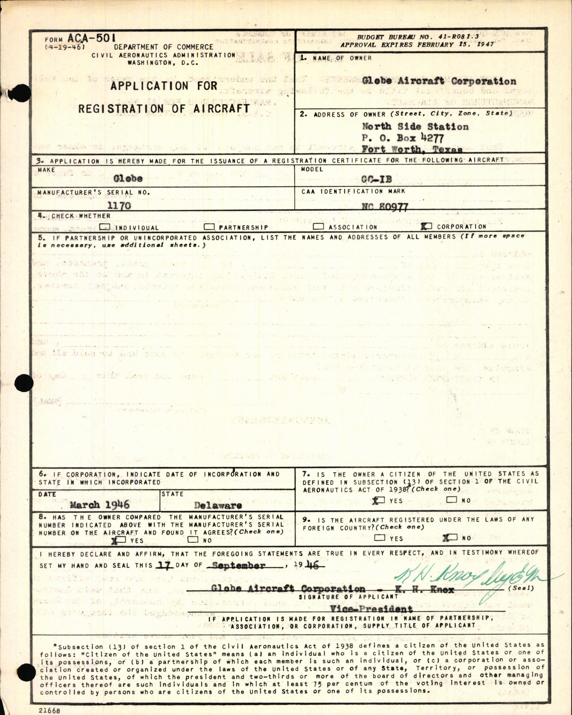 Sample page 3 from AirCorps Library document: Technical Information for Serial Number 1170