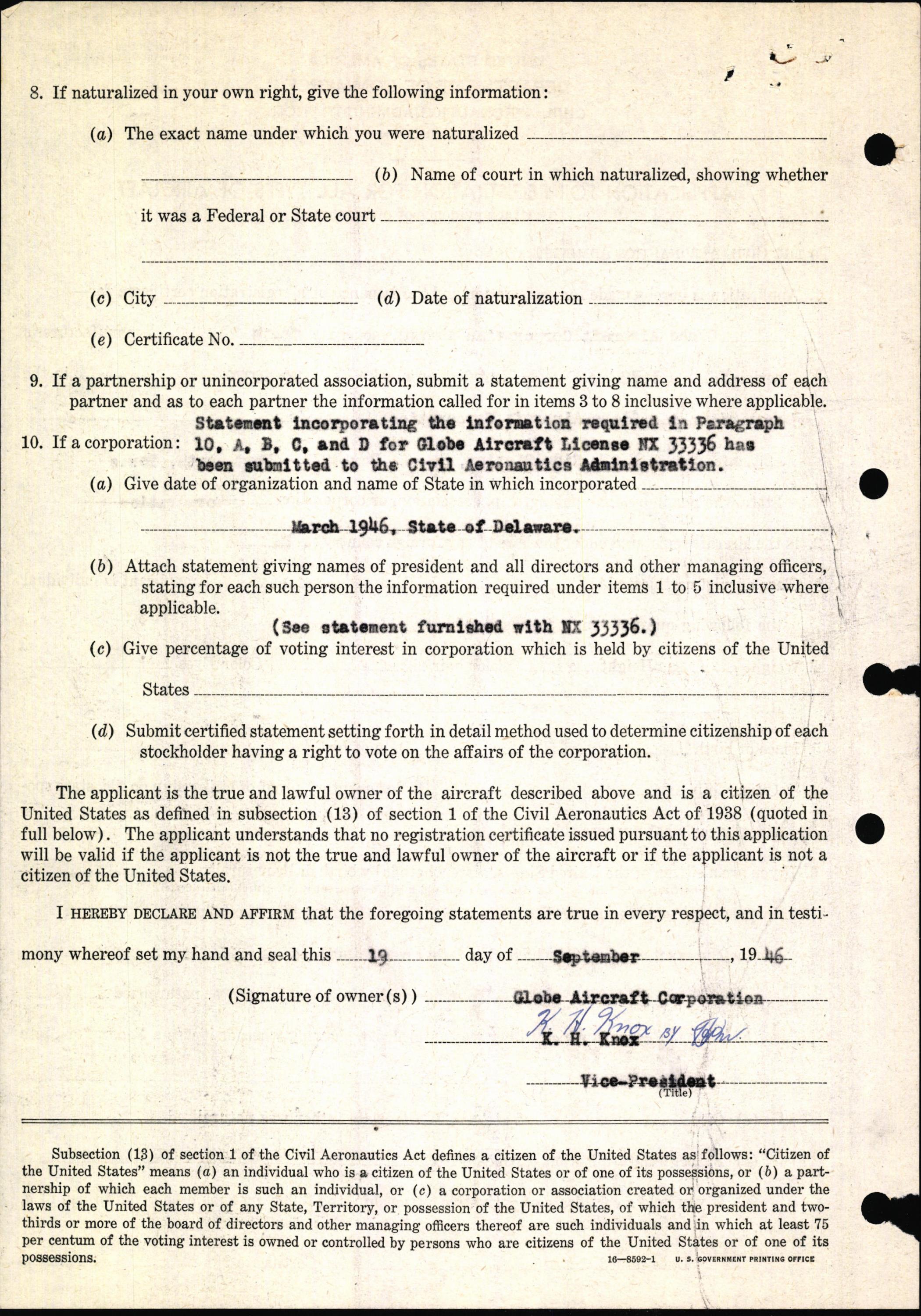 Sample page 4 from AirCorps Library document: Technical Information for Serial Number 1172