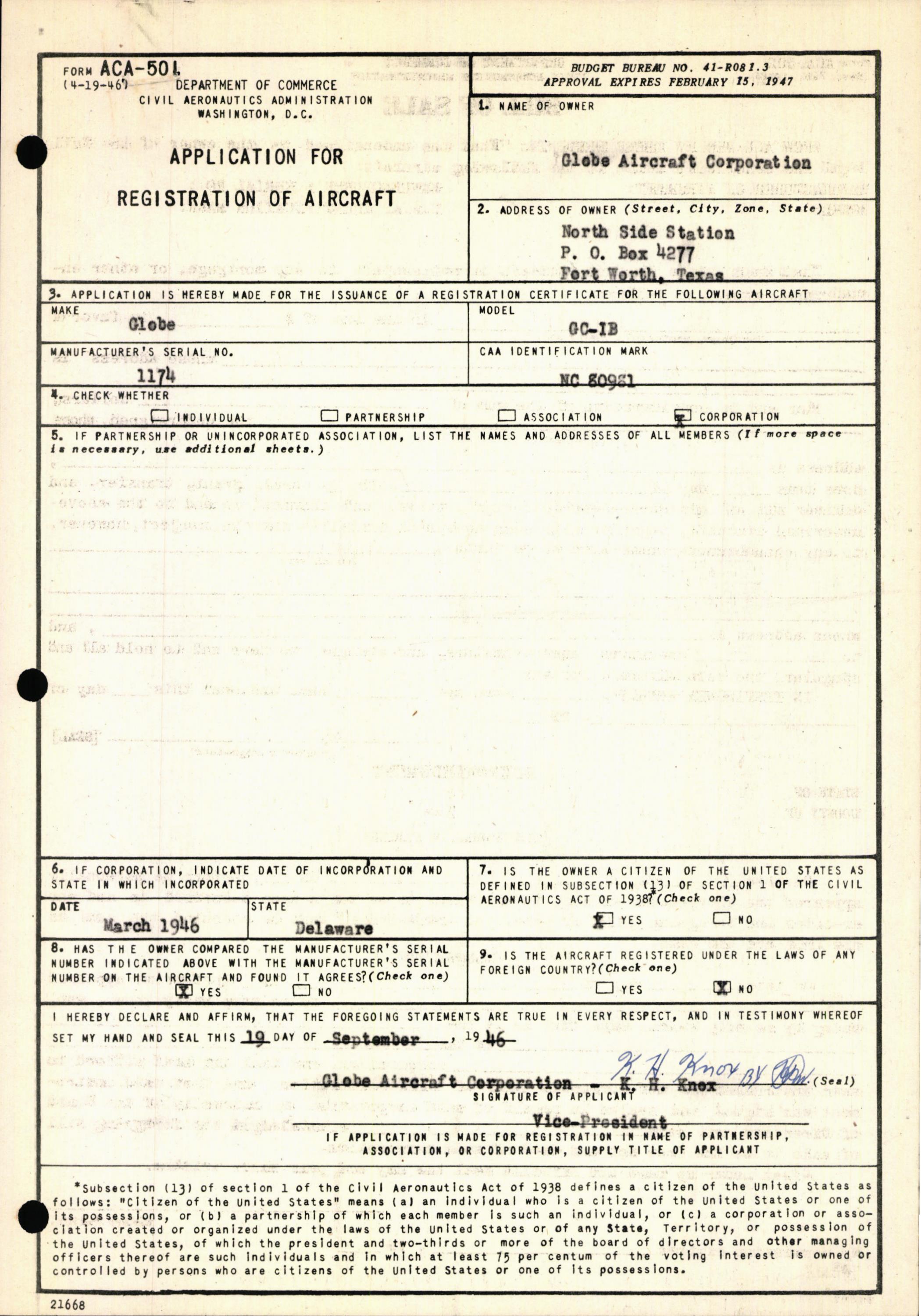 Sample page 3 from AirCorps Library document: Technical Information for Serial Number 1174