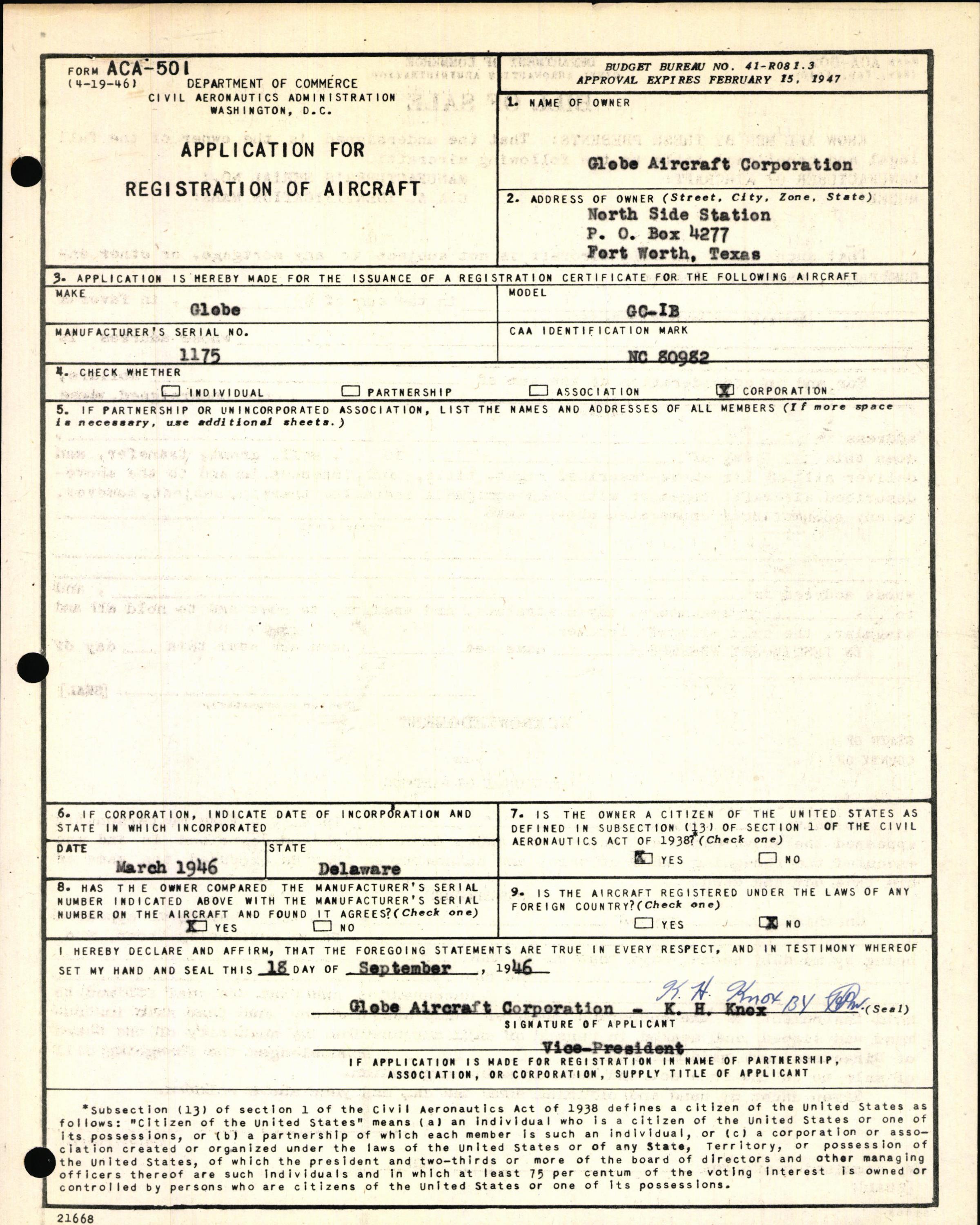 Sample page 3 from AirCorps Library document: Technical Information for Serial Number 1175
