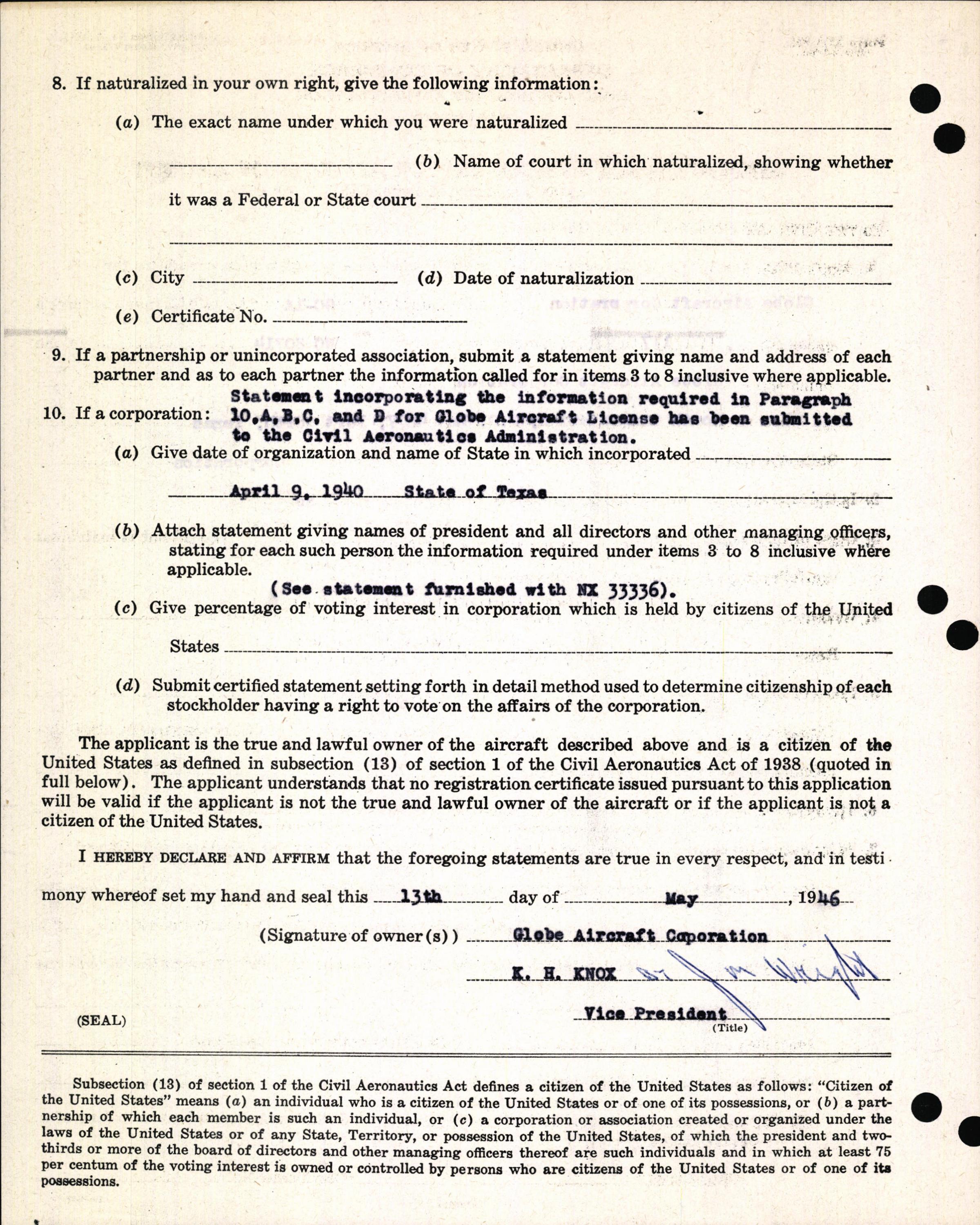 Sample page 10 from AirCorps Library document: Technical Information for Serial Number 117