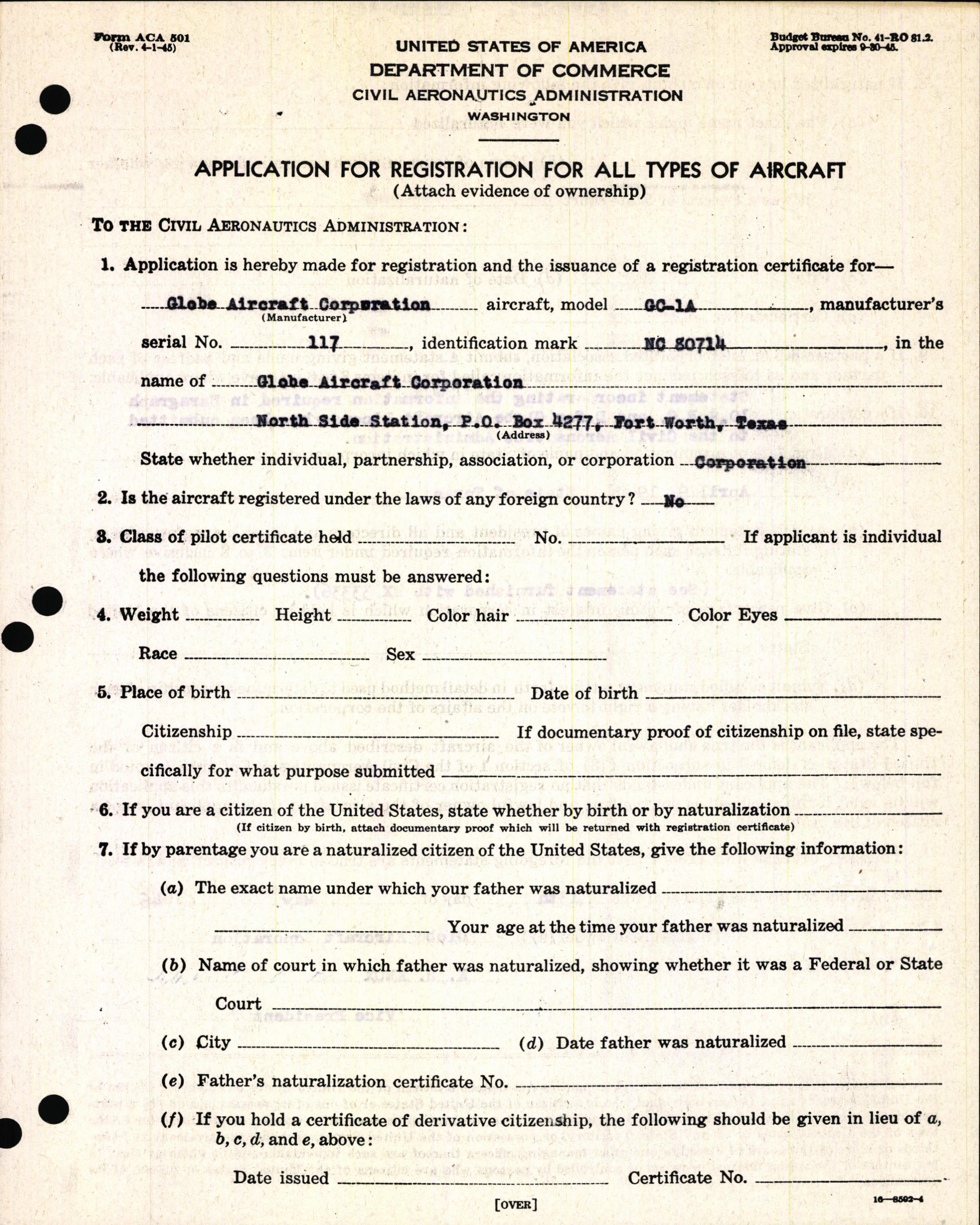 Sample page 9 from AirCorps Library document: Technical Information for Serial Number 117