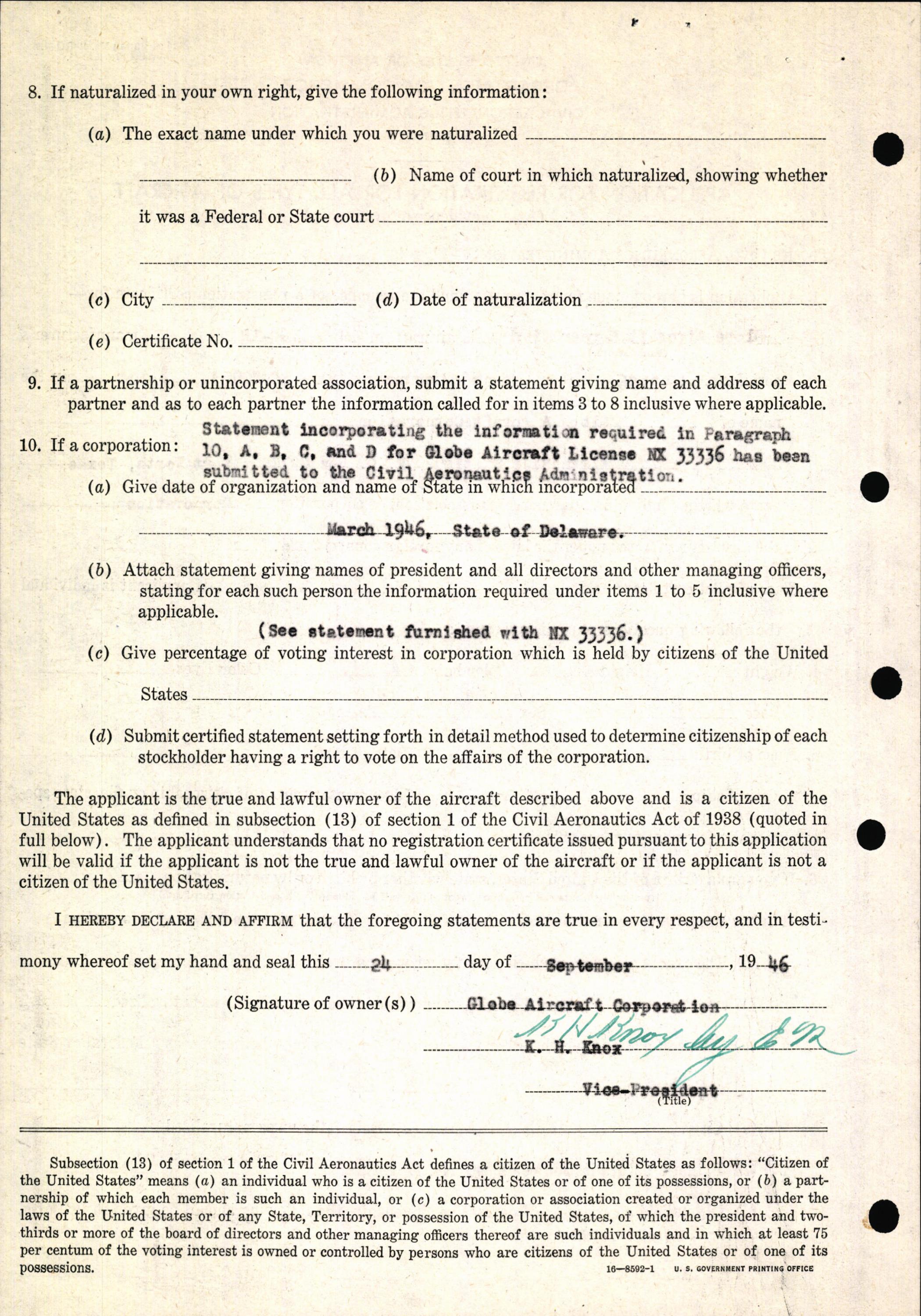 Sample page 6 from AirCorps Library document: Technical Information for Serial Number 1186