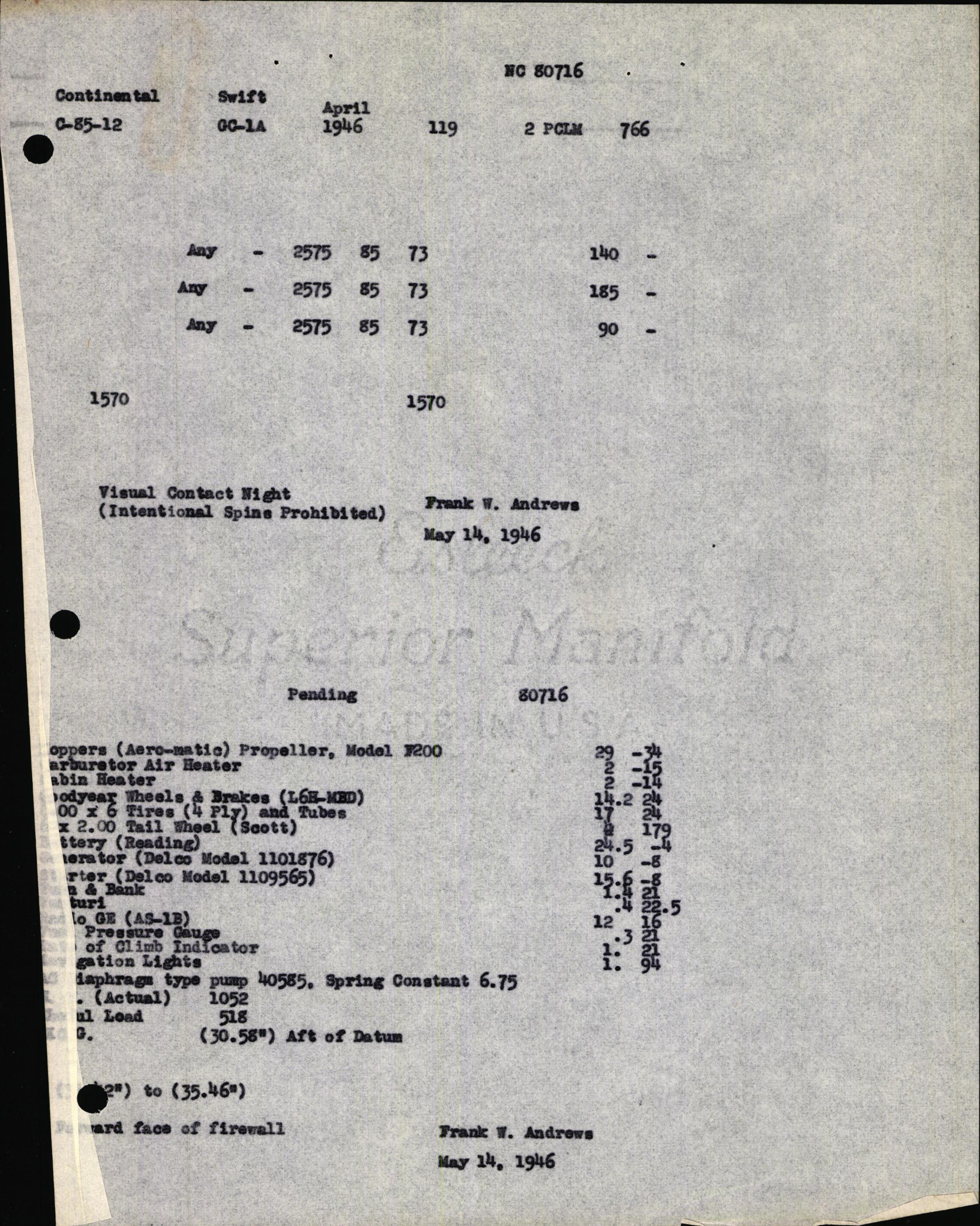 Sample page 11 from AirCorps Library document: Technical Information for Serial Number 119