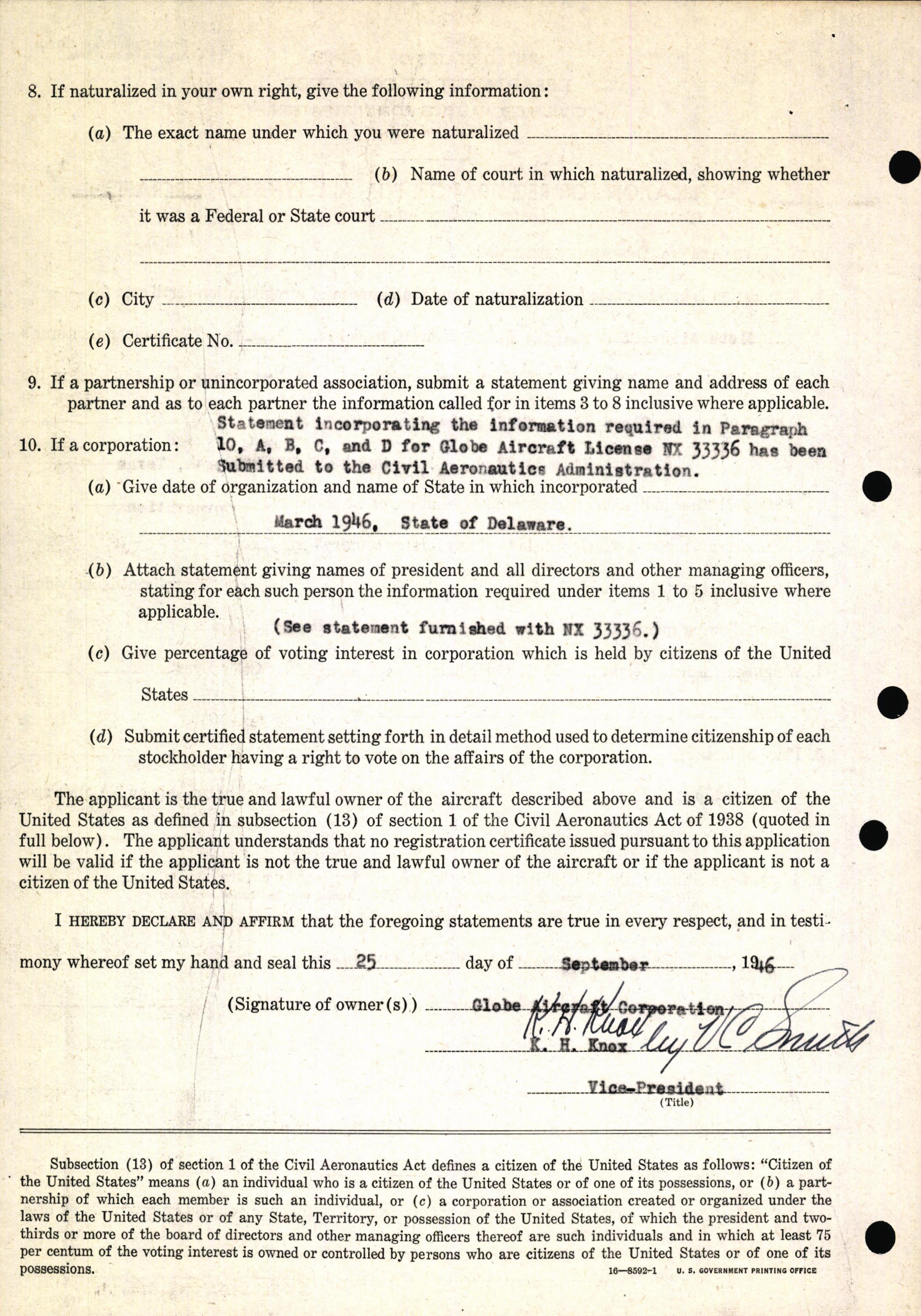 Sample page 6 from AirCorps Library document: Technical Information for Serial Number 1201