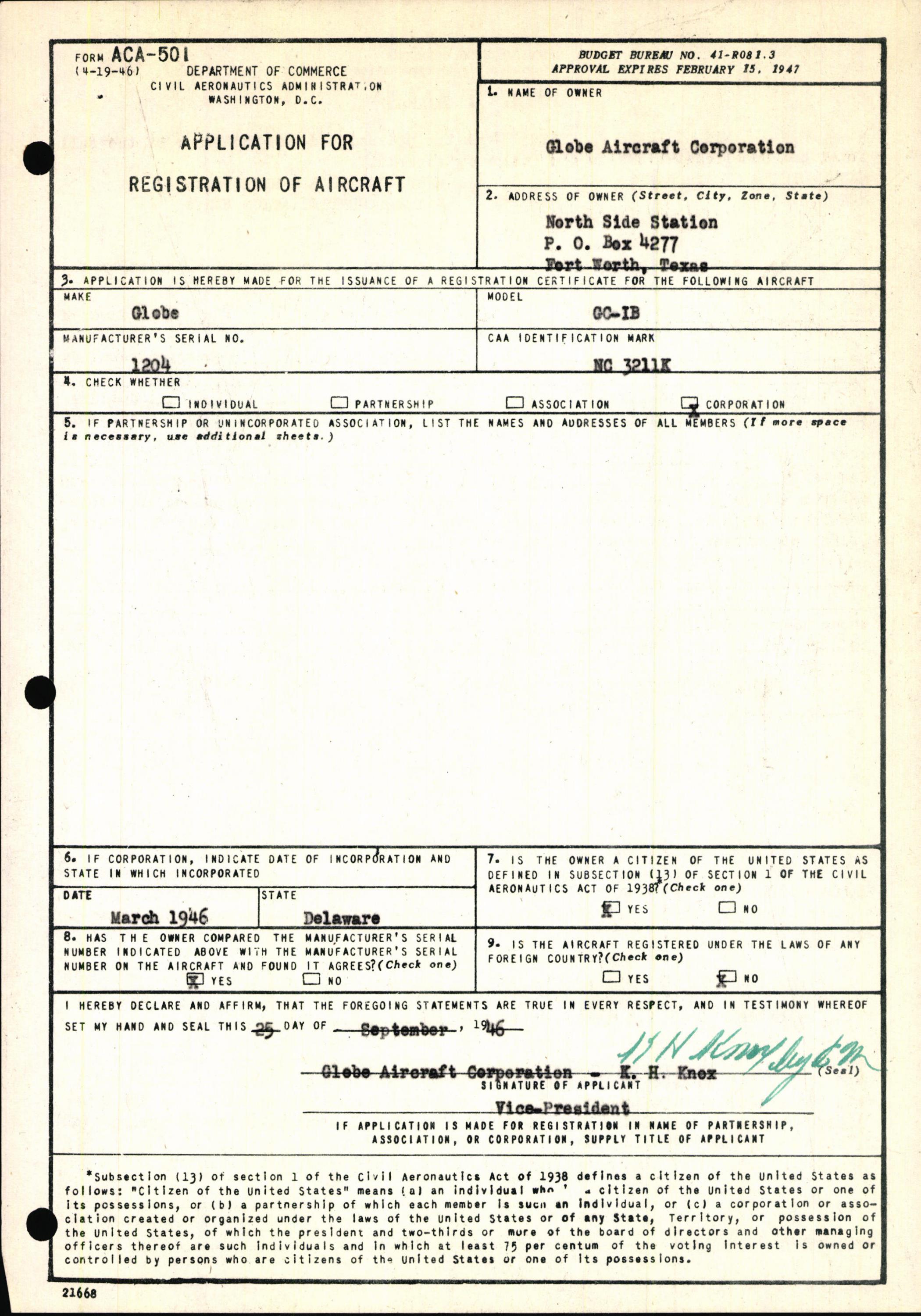 Sample page 7 from AirCorps Library document: Technical Information for Serial Number 1204
