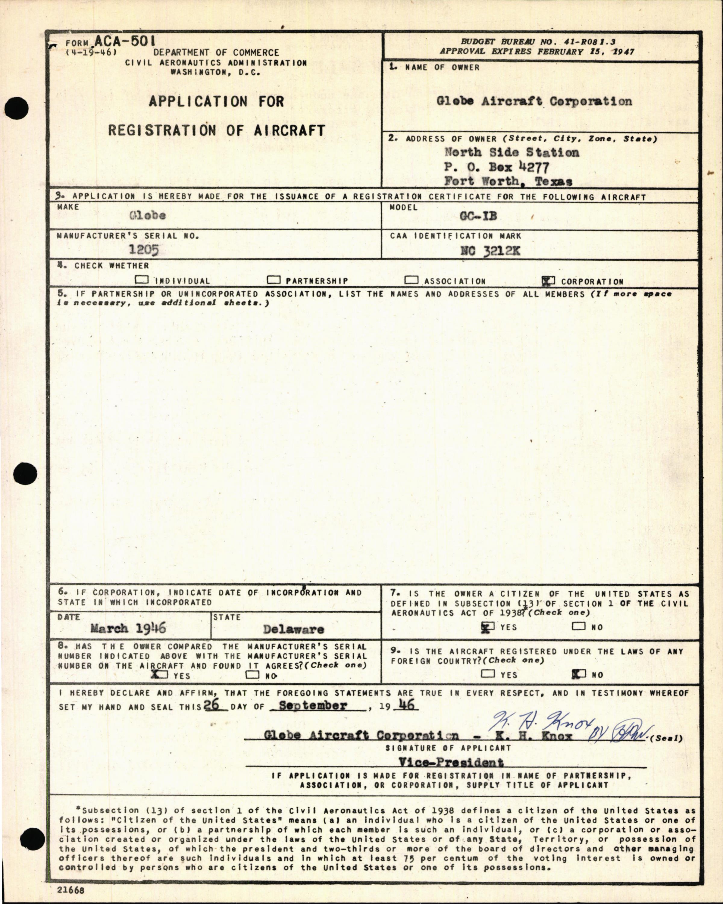 Sample page 5 from AirCorps Library document: Technical Information for Serial Number 1205