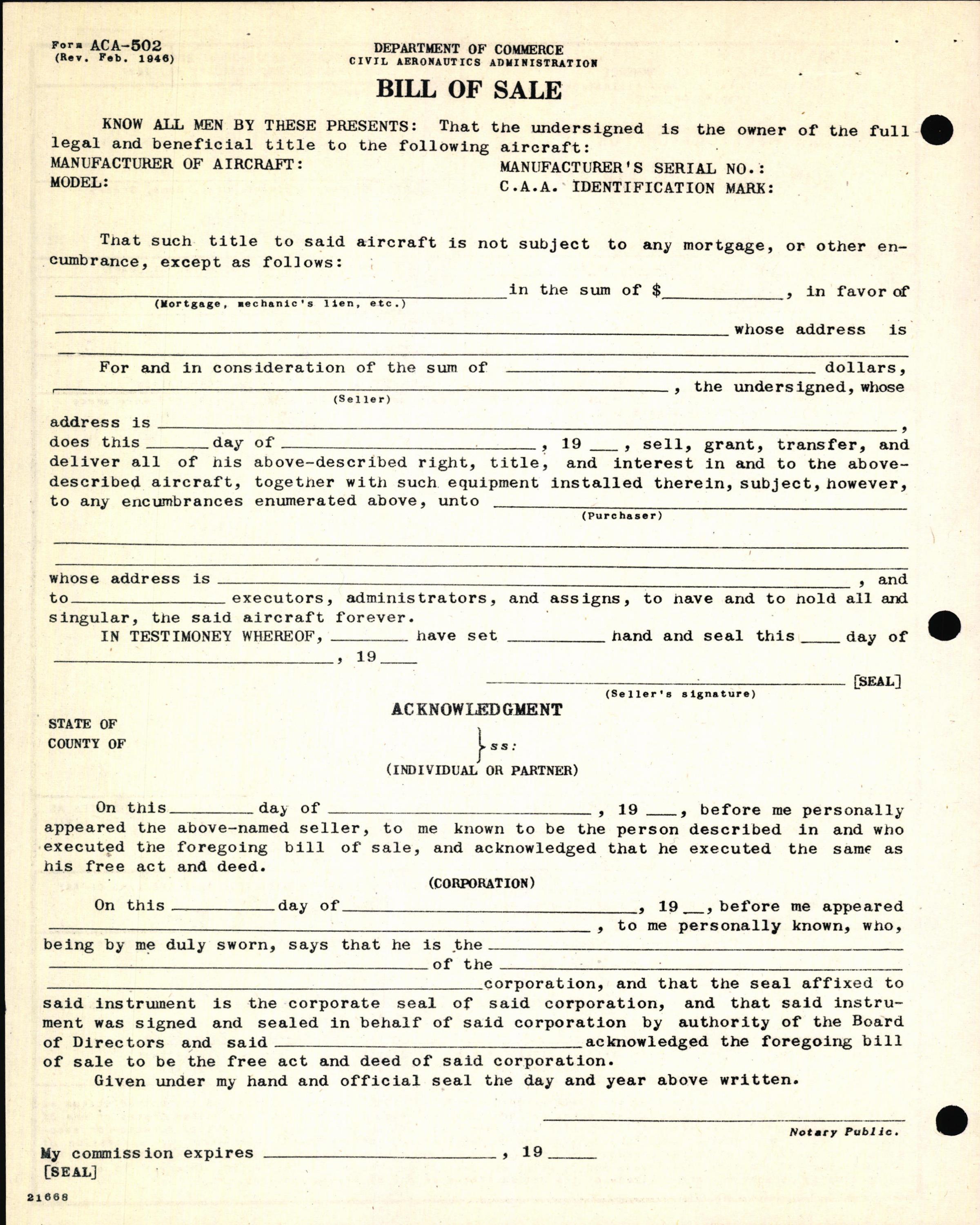 Sample page 6 from AirCorps Library document: Technical Information for Serial Number 1219