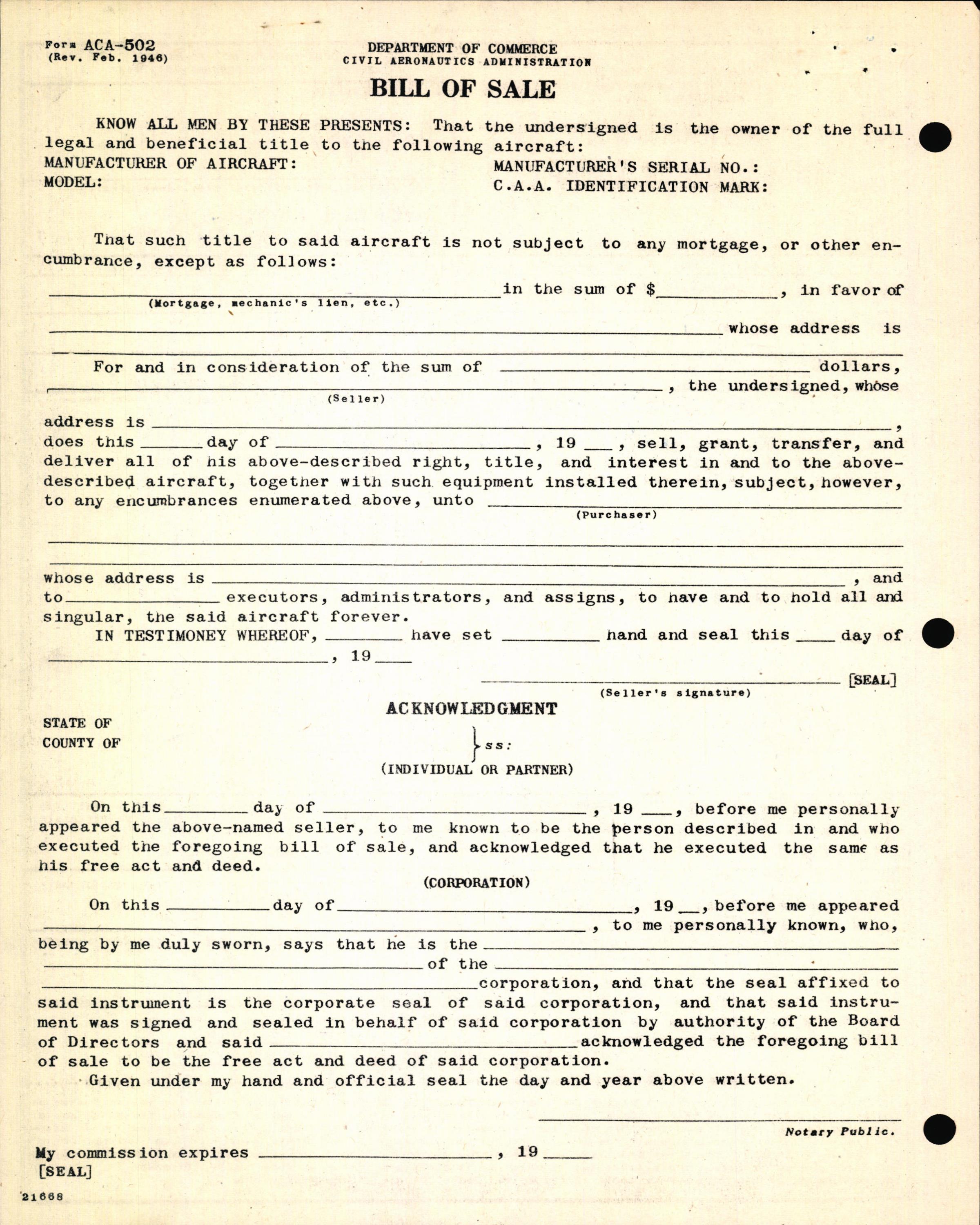 Sample page 4 from AirCorps Library document: Technical Information for Serial Number 1225