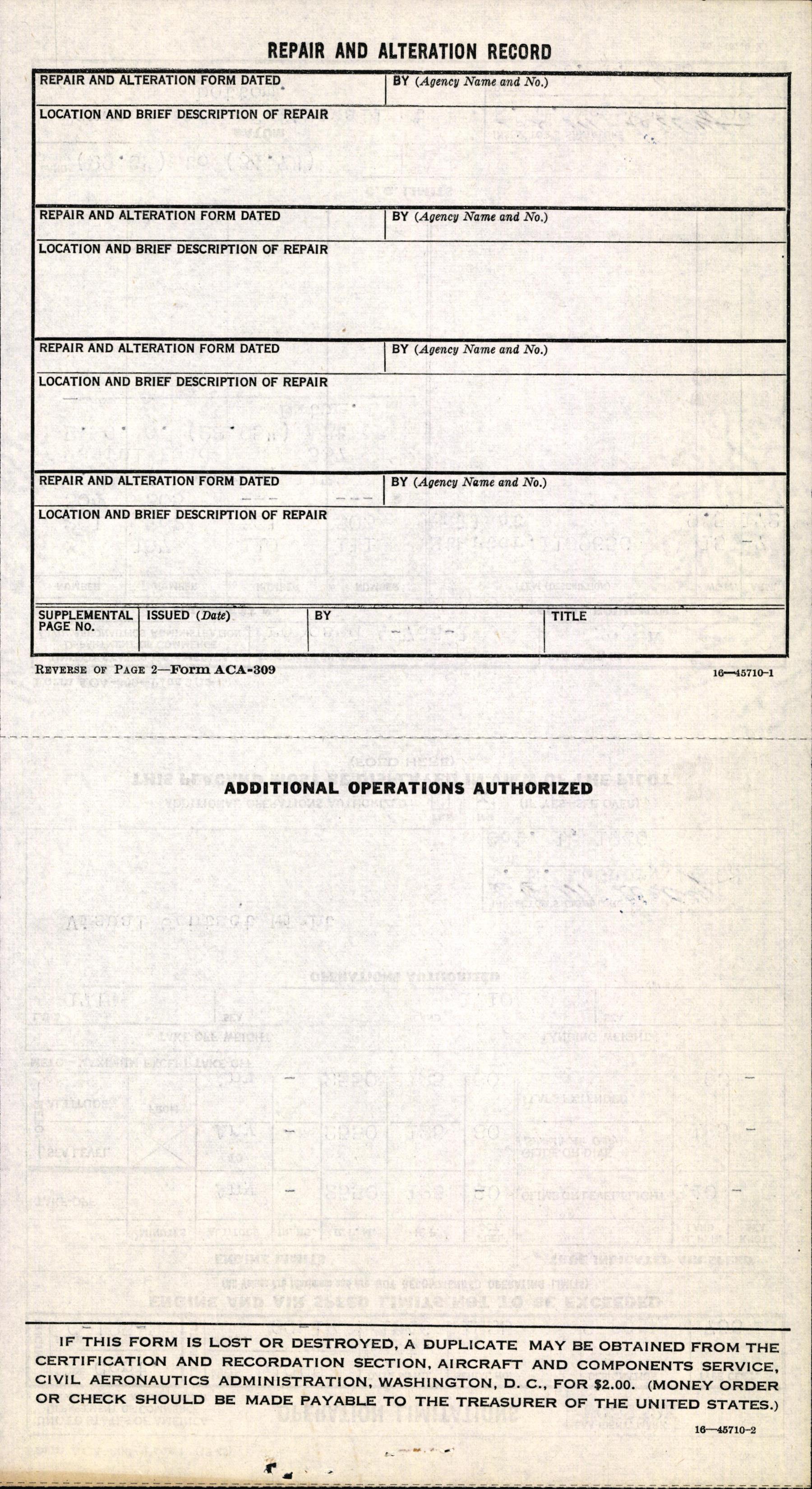 Sample page 6 from AirCorps Library document: Technical Information for Serial Number 1225