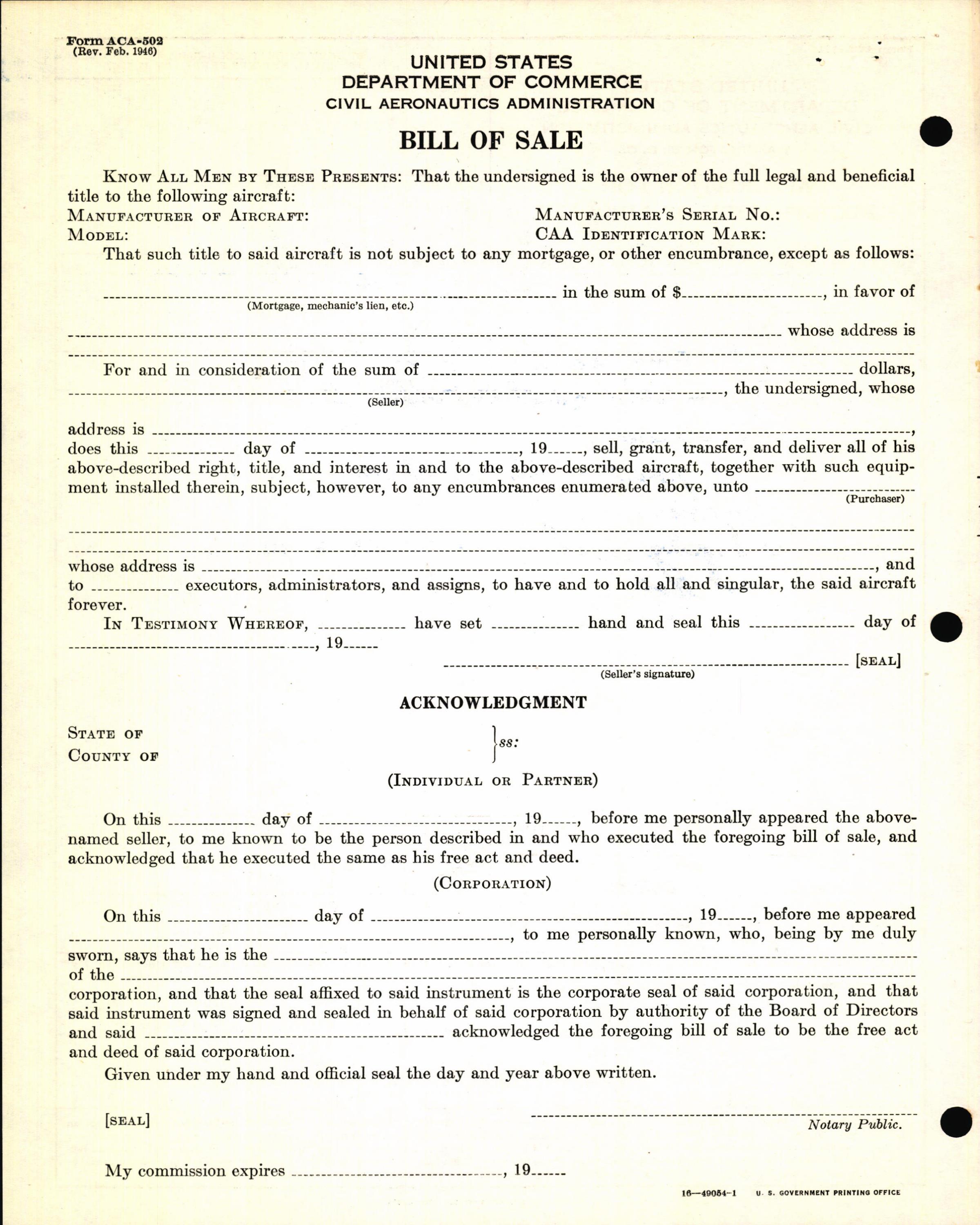 Sample page 6 from AirCorps Library document: Technical Information for Serial Number 1229